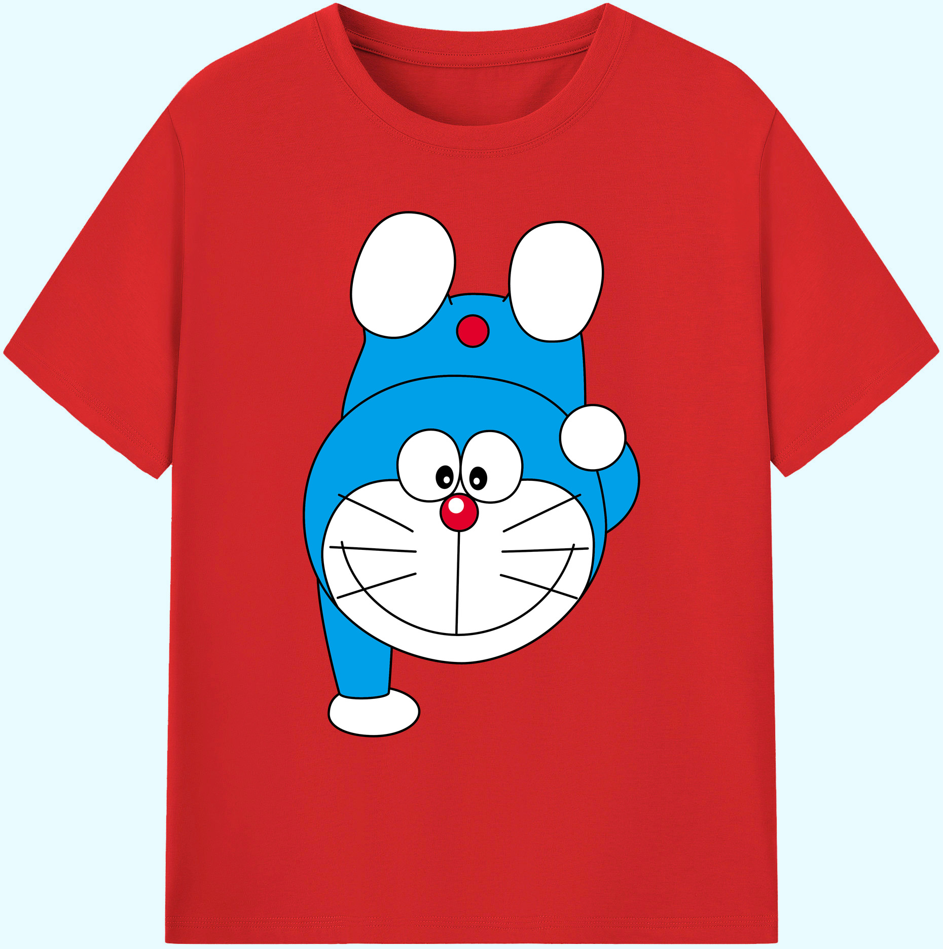 （画像用） ドラえもん Doraemon 綿100％ メンズ半袖Tシャツ｜肌触りやわらか＆通気性