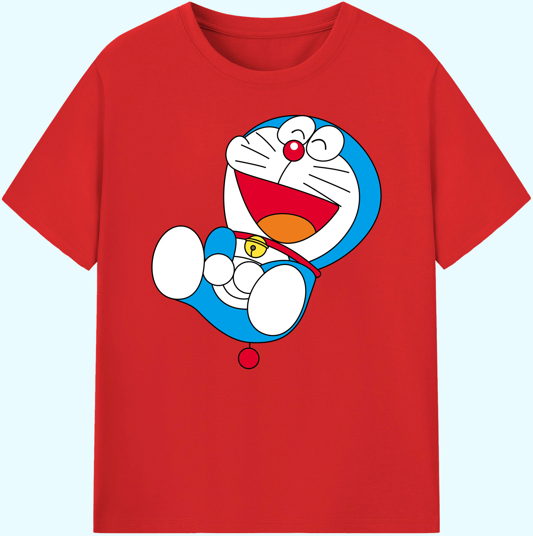 （画像用） ドラえもん Doraemon 綿100％ メンズ半袖Tシャツ｜肌触りやわらか＆通気性