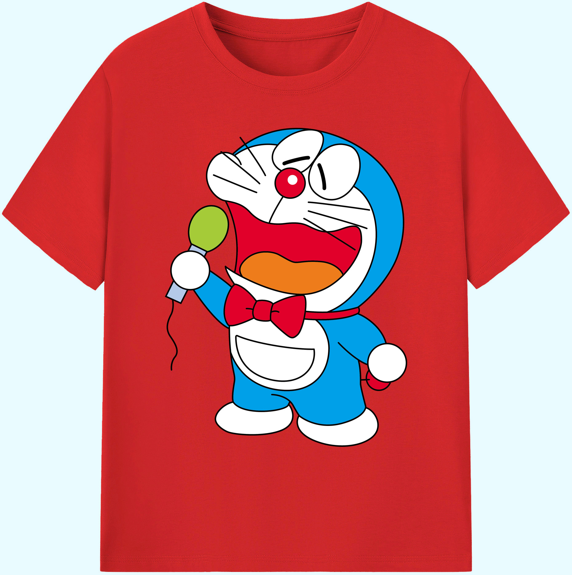 （画像用） ドラえもん Doraemon 綿100％ メンズ半袖Tシャツ｜肌触りやわらか＆通気性