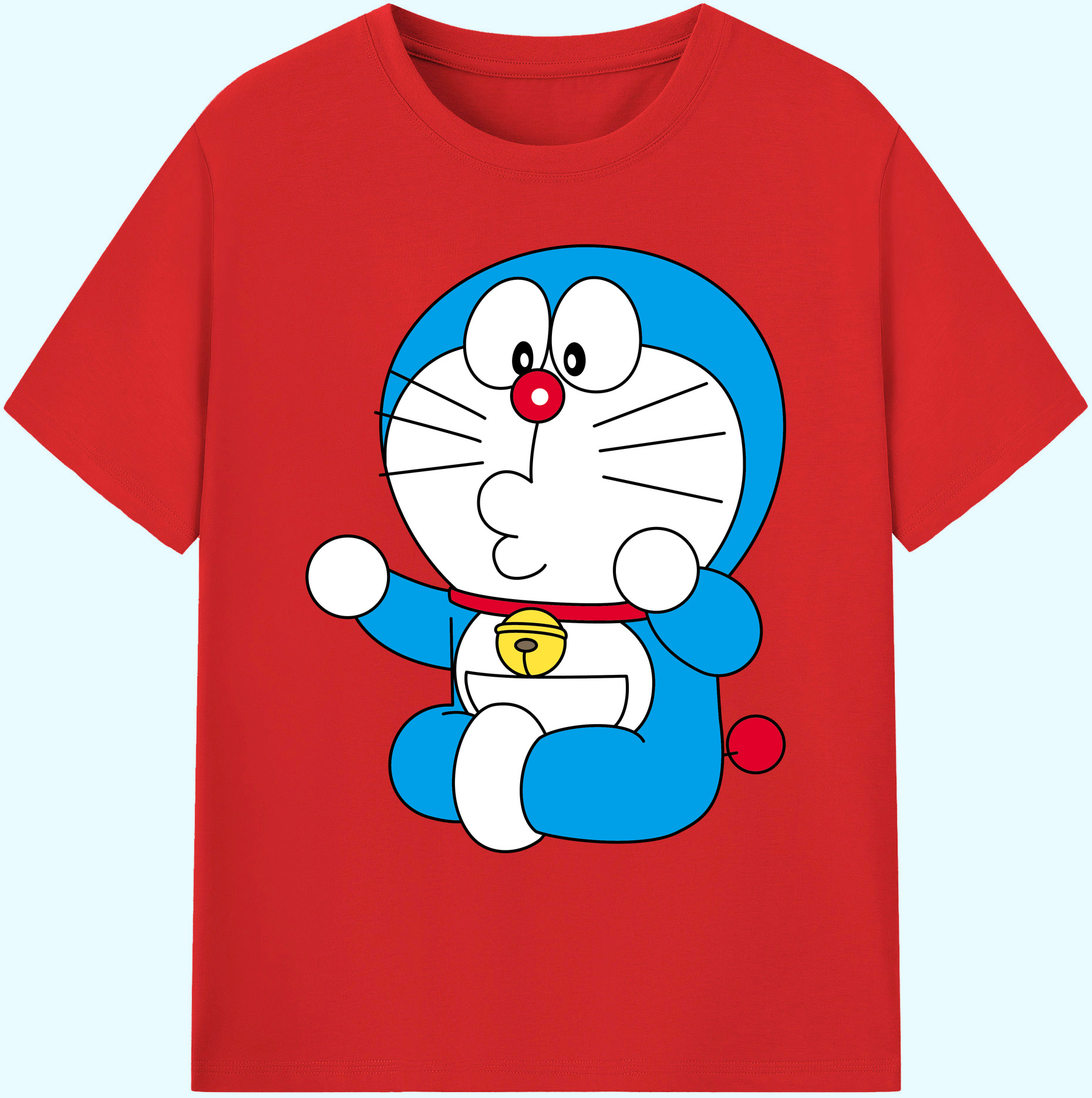 （画像用） ドラえもん Doraemon 綿100％ メンズ半袖Tシャツ｜肌触りやわらか＆通気性