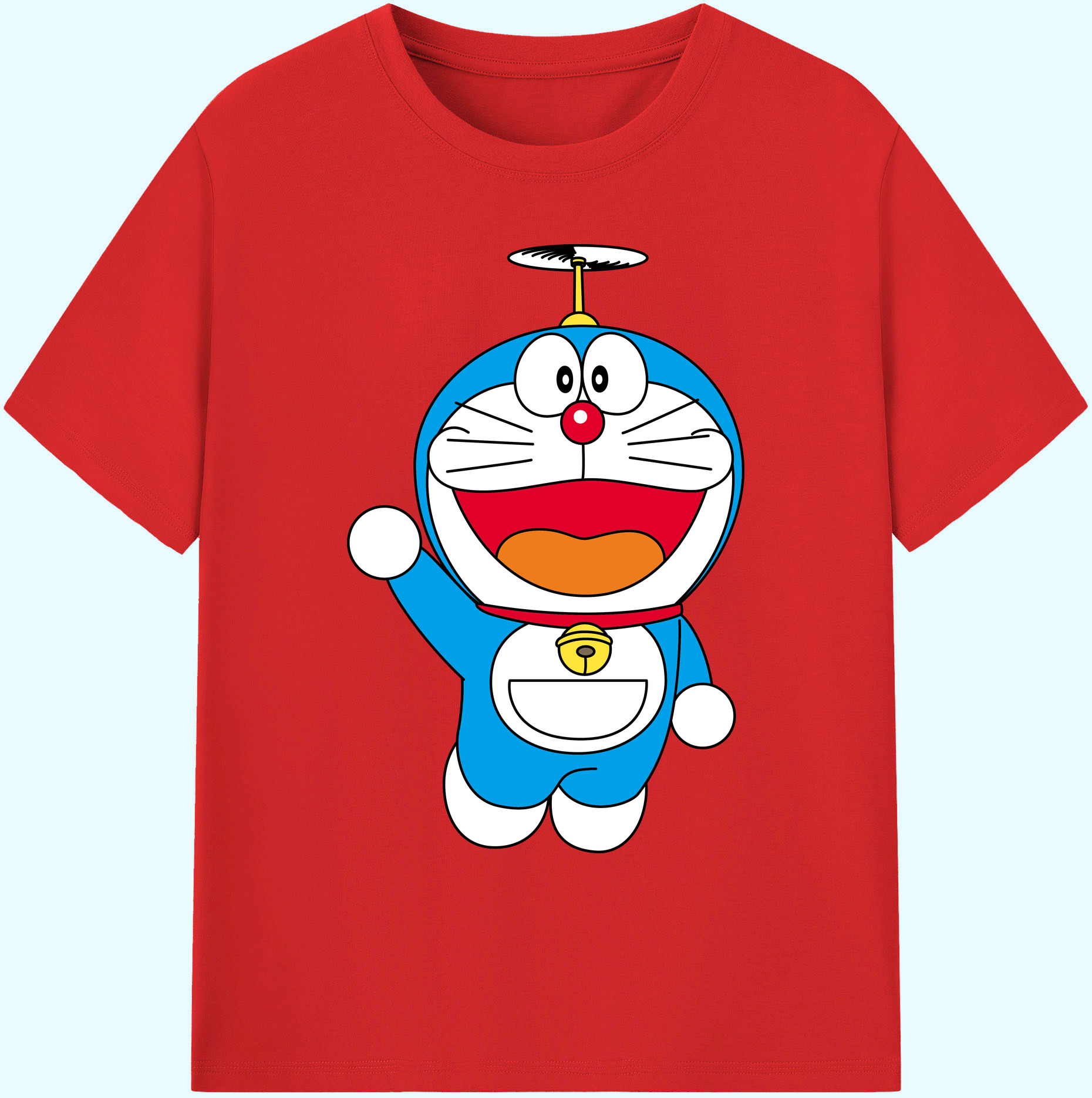 （画像用） ドラえもん Doraemon 綿100％ メンズ半袖Tシャツ｜肌触りやわらか＆通気性