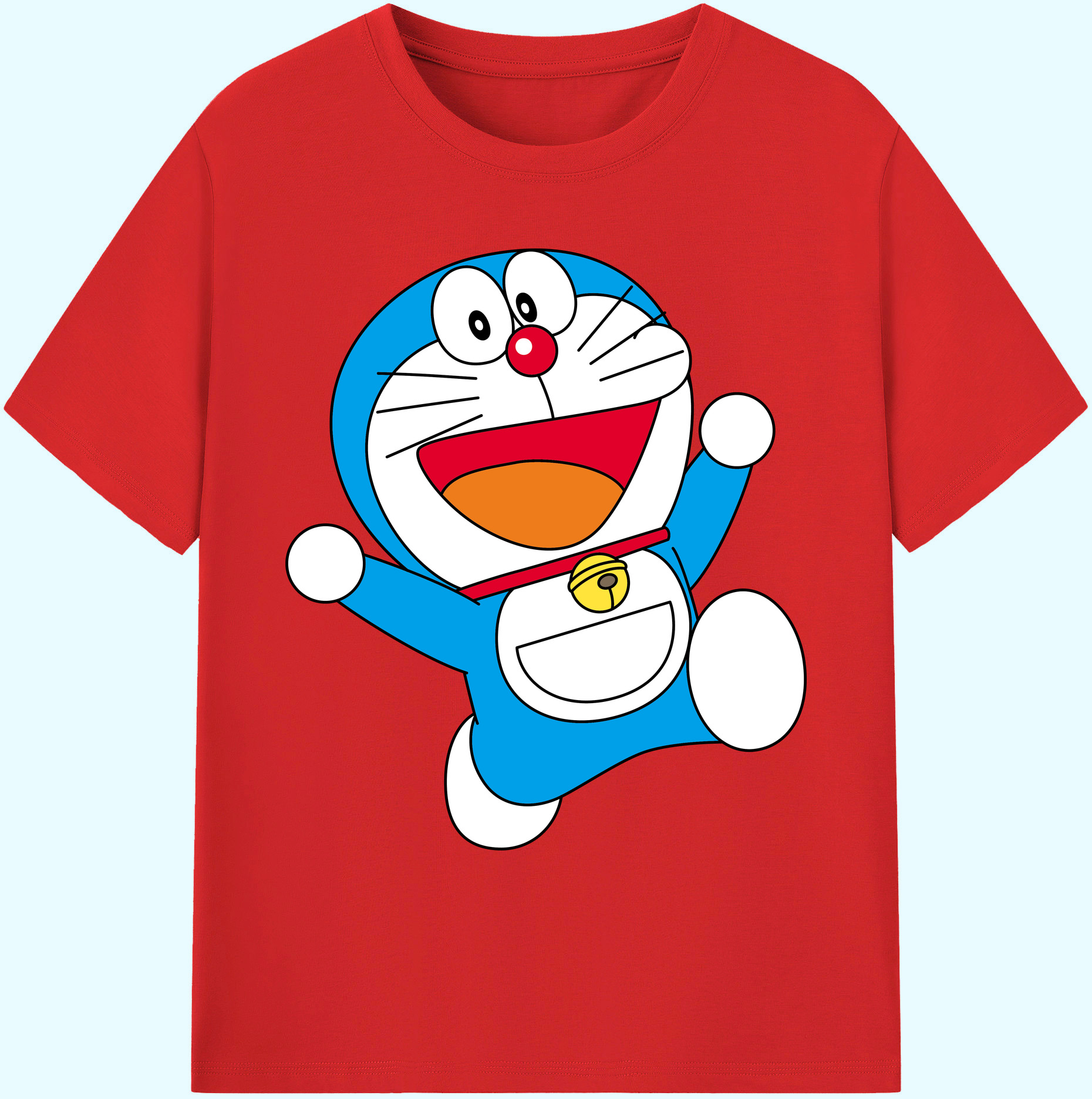 （画像用） ドラえもん Doraemon 綿100％ メンズ半袖Tシャツ｜肌触りやわらか＆通気性