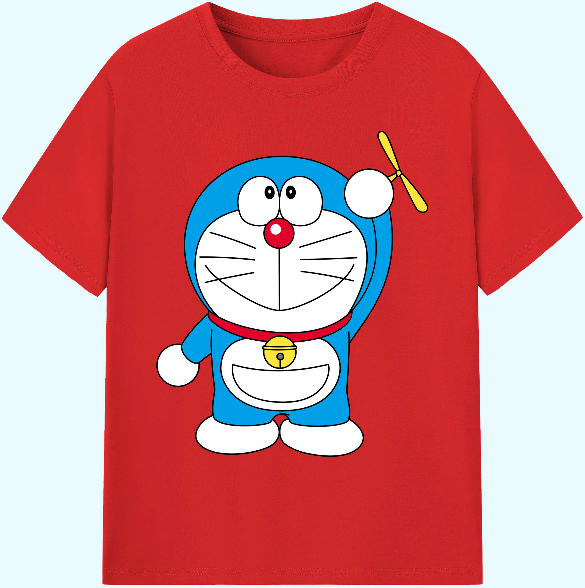 （画像用） ドラえもん Doraemon 綿100％ メンズ半袖Tシャツ｜肌触りやわらか＆通気性