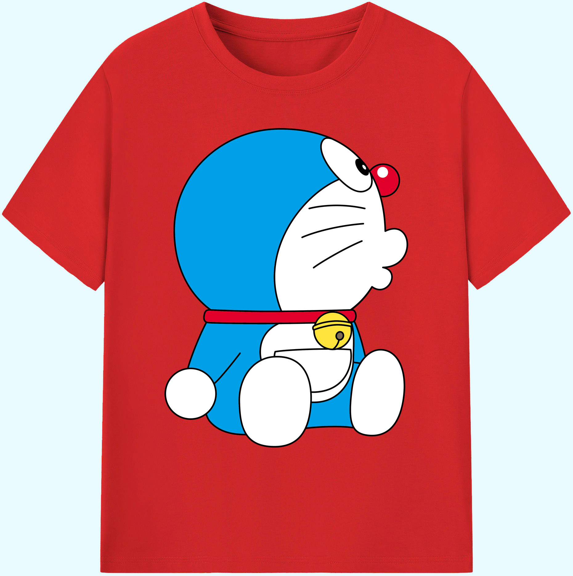 （画像用） ドラえもん Doraemon 綿100％ メンズ半袖Tシャツ｜肌触りやわらか＆通気性