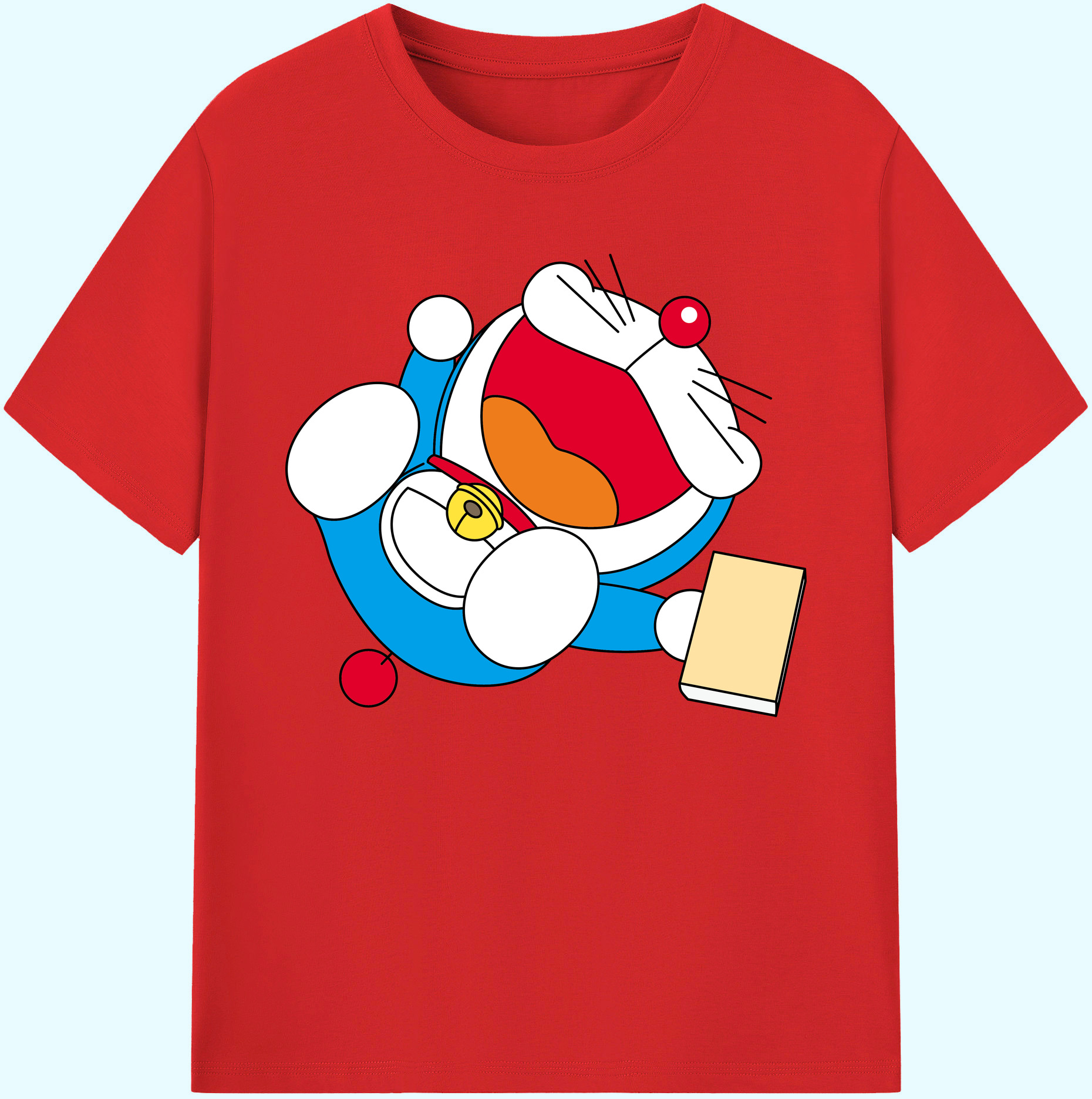（画像用） ドラえもん Doraemon 綿100％ メンズ半袖Tシャツ｜肌触りやわらか＆通気性