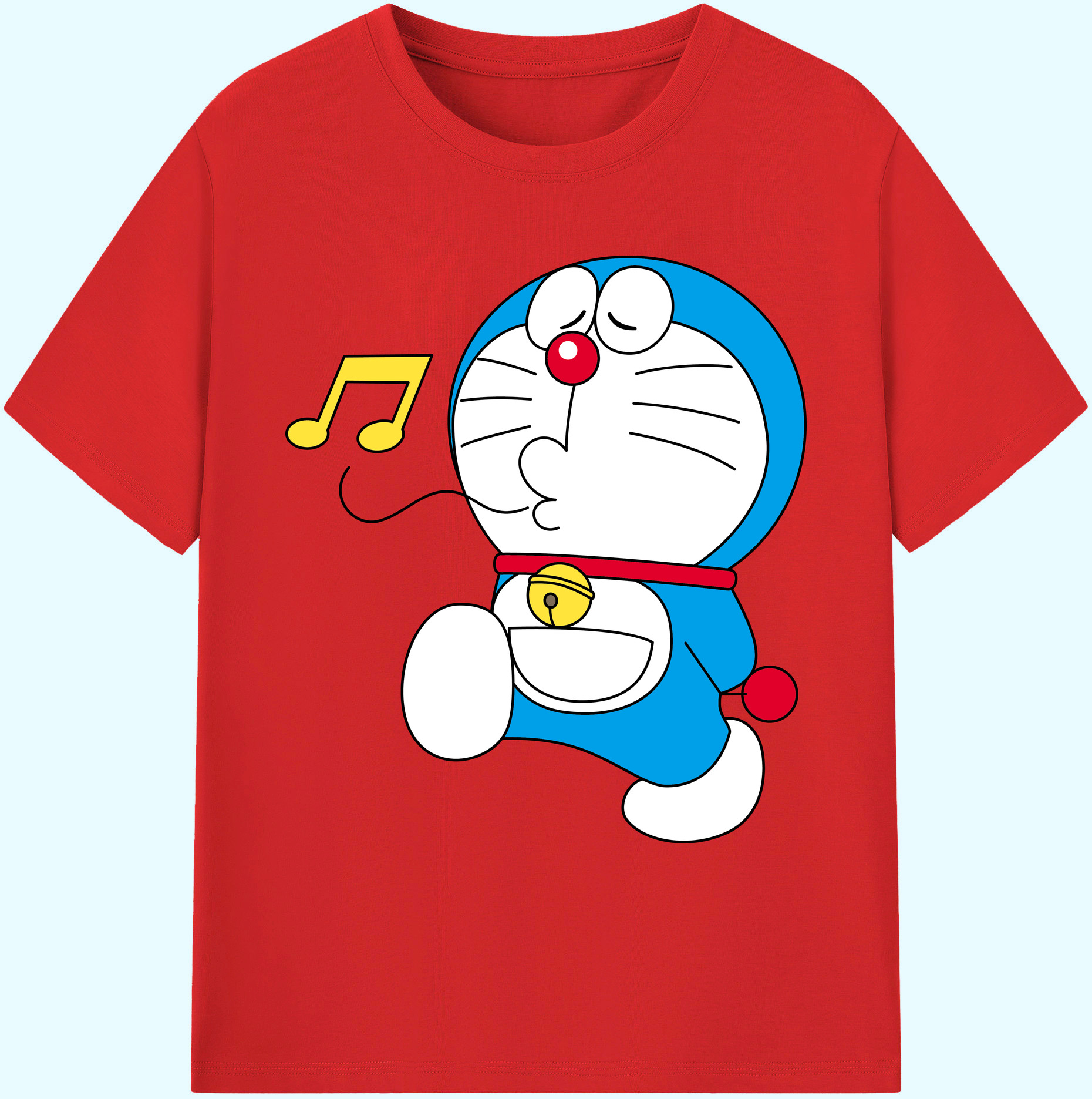 （画像用） ドラえもん Doraemon 綿100％ メンズ半袖Tシャツ｜肌触りやわらか＆通気性