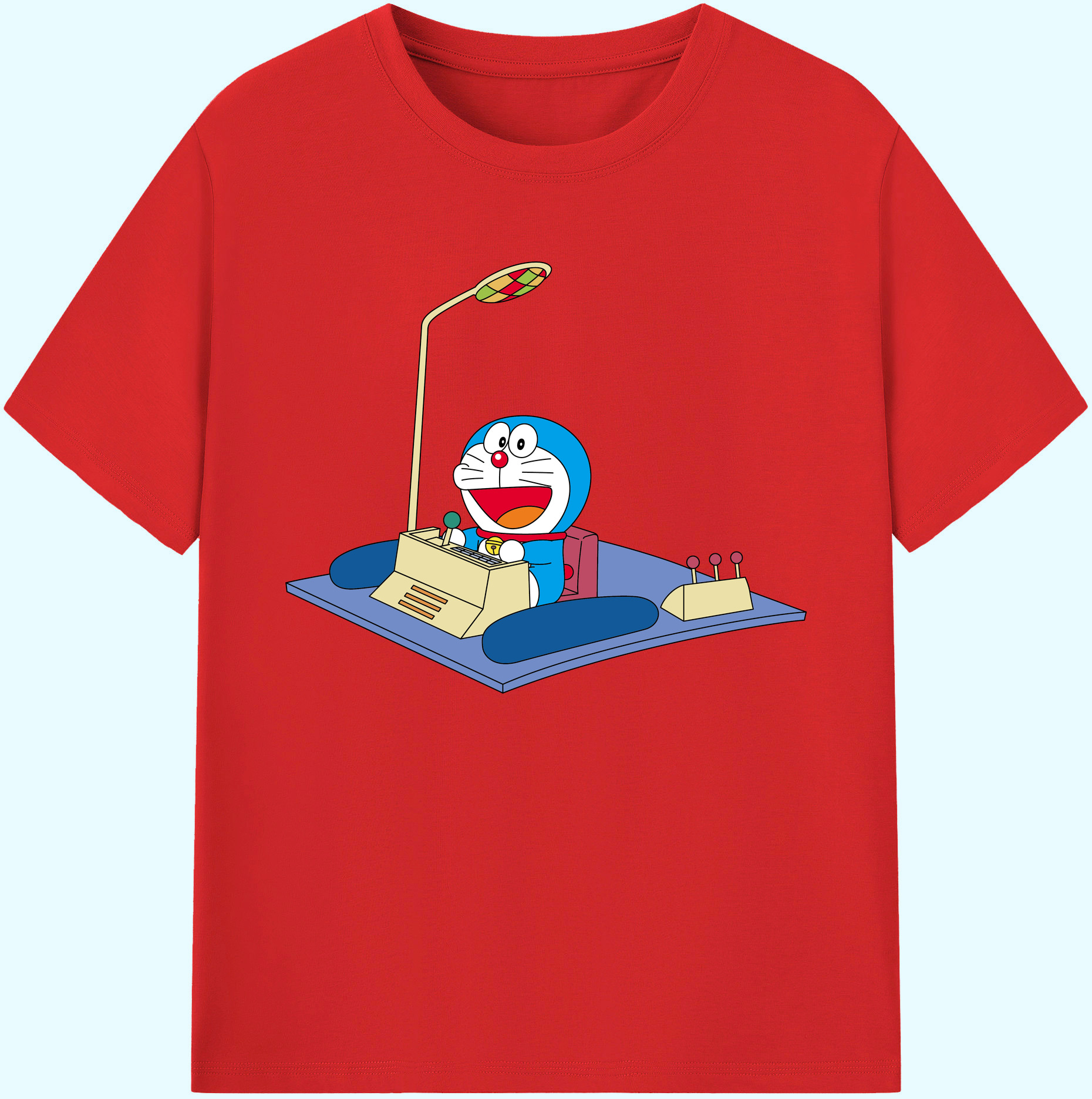 （画像用） ドラえもん Doraemon 綿100％ メンズ半袖Tシャツ｜肌触りやわらか＆通気性