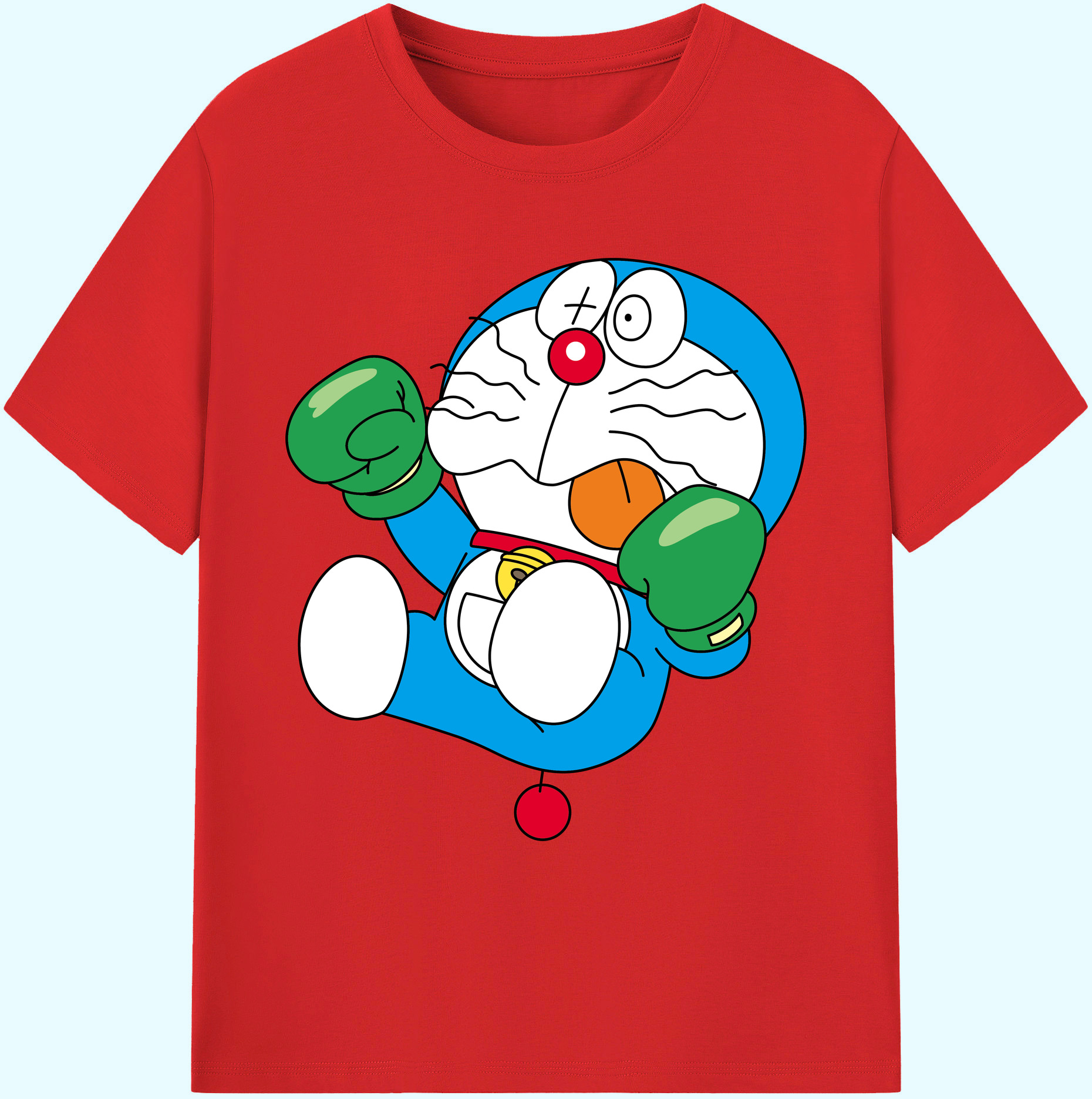 （画像用） ドラえもん Doraemon 綿100％ メンズ半袖Tシャツ｜肌触りやわらか＆通気性