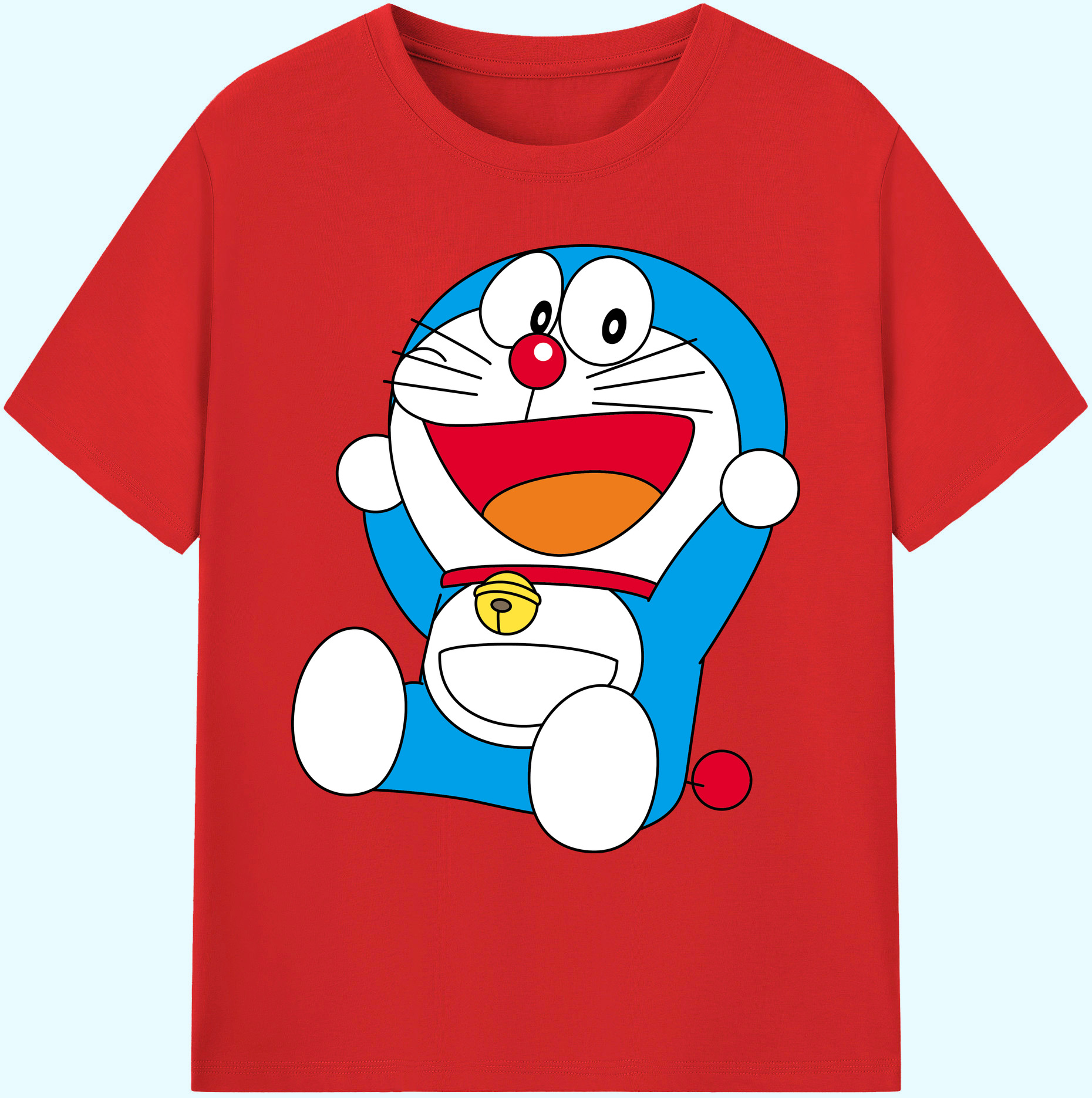 （画像用） ドラえもん Doraemon 綿100％ メンズ半袖Tシャツ｜肌触りやわらか＆通気性