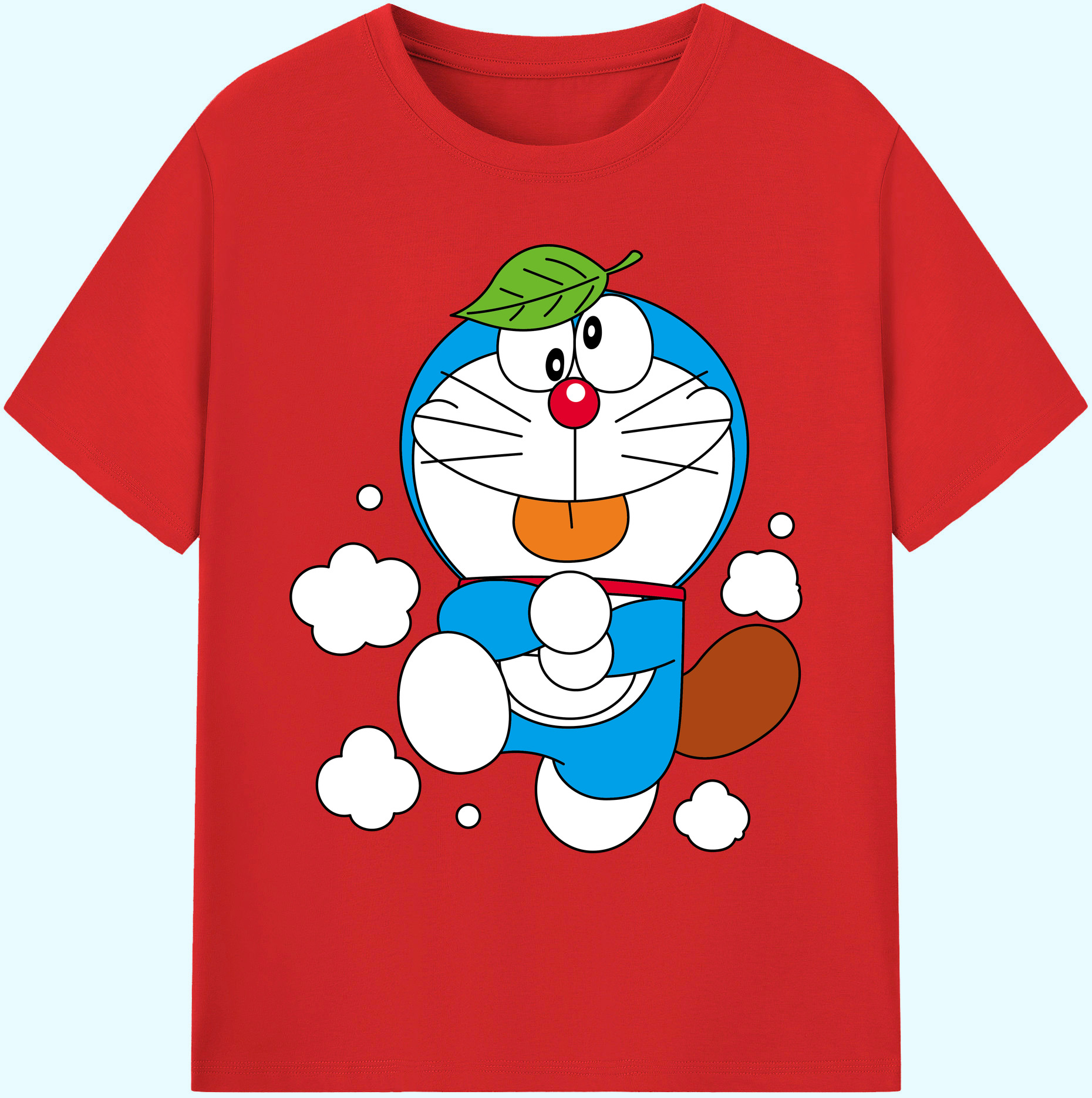 （画像用） ドラえもん Doraemon 綿100％ メンズ半袖Tシャツ｜肌触りやわらか＆通気性
