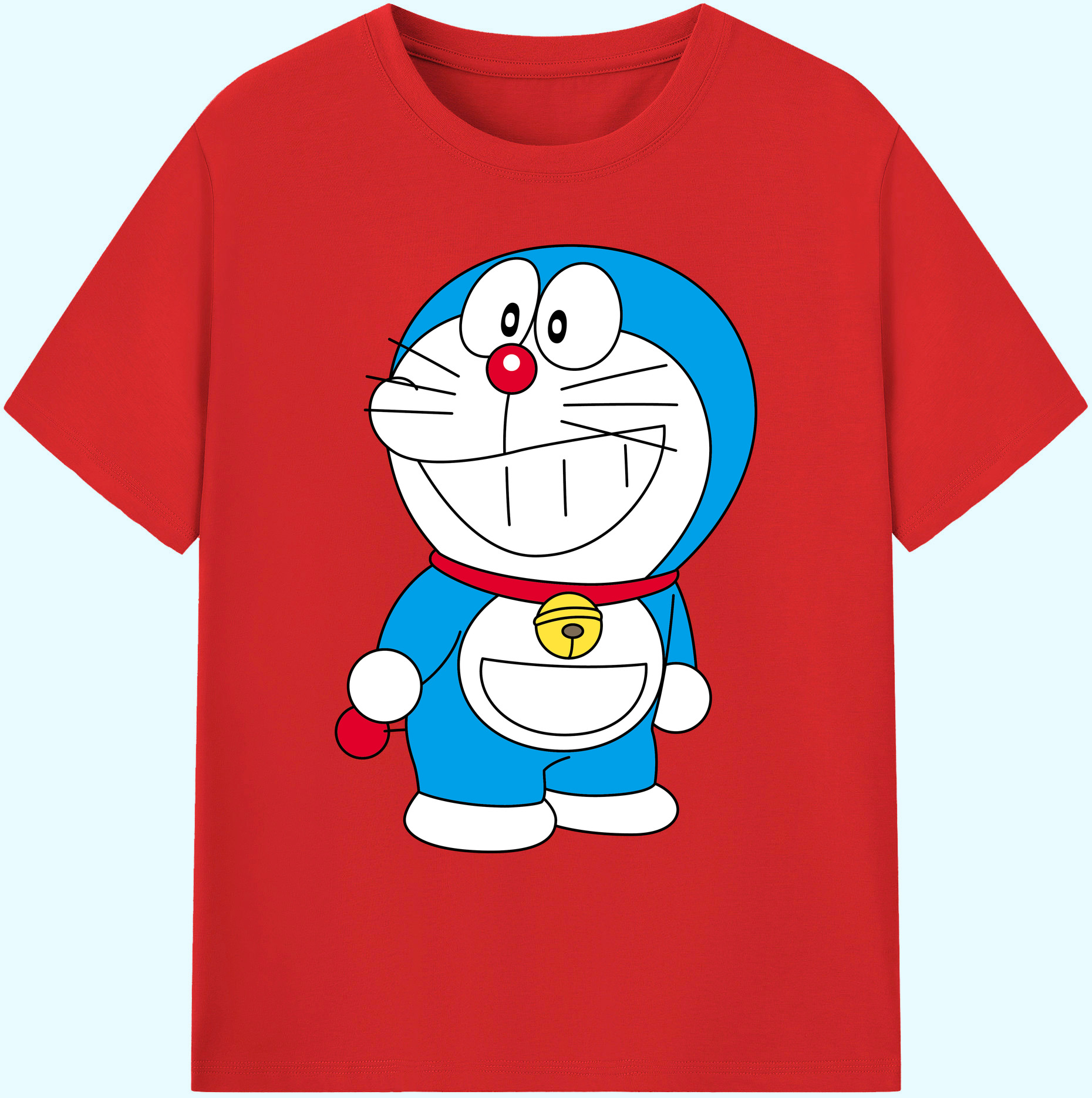 （画像用） ドラえもん Doraemon 綿100％ メンズ半袖Tシャツ｜肌触りやわらか＆通気性