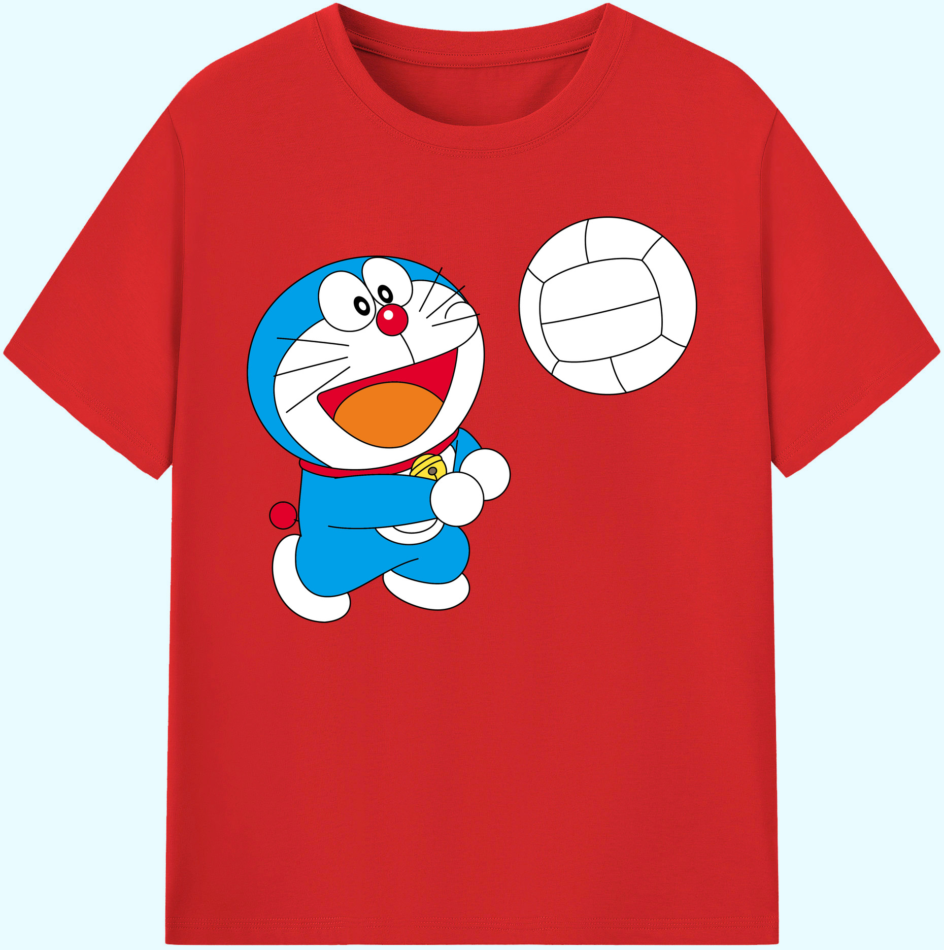 （画像用） ドラえもん Doraemon 綿100％ メンズ半袖Tシャツ｜肌触りやわらか＆通気性