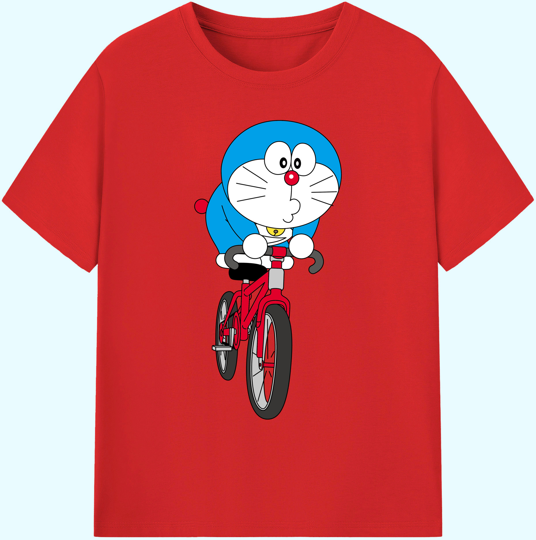 （画像用） ドラえもん Doraemon 綿100％ メンズ半袖Tシャツ｜肌触りやわらか＆通気性