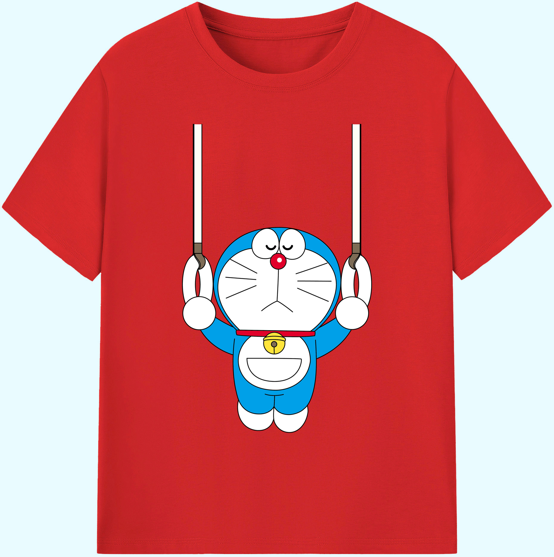 （画像用） ドラえもん Doraemon 綿100％ メンズ半袖Tシャツ｜肌触りやわらか＆通気性