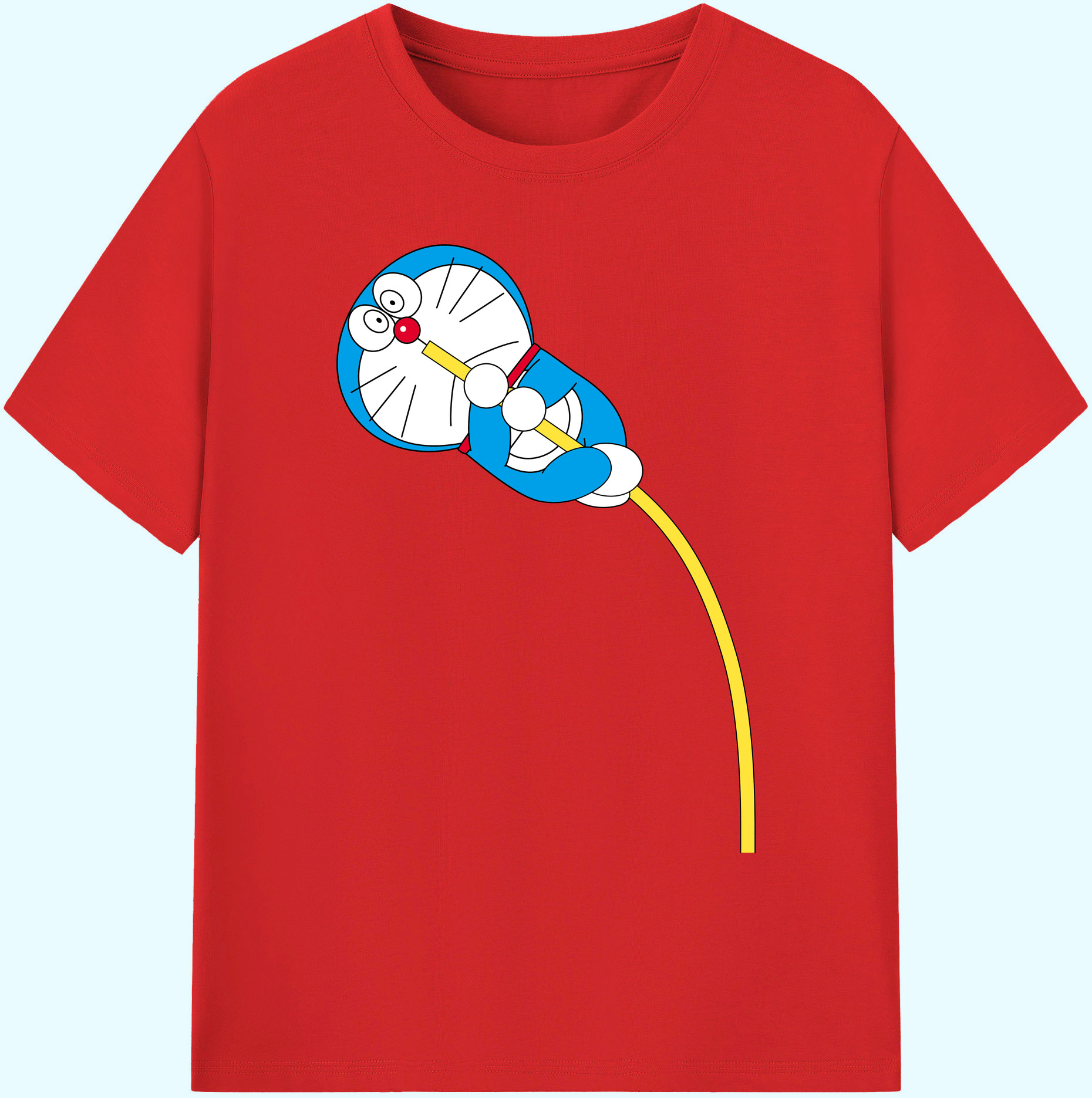 （画像用） ドラえもん Doraemon 綿100％ メンズ半袖Tシャツ｜肌触りやわらか＆通気性