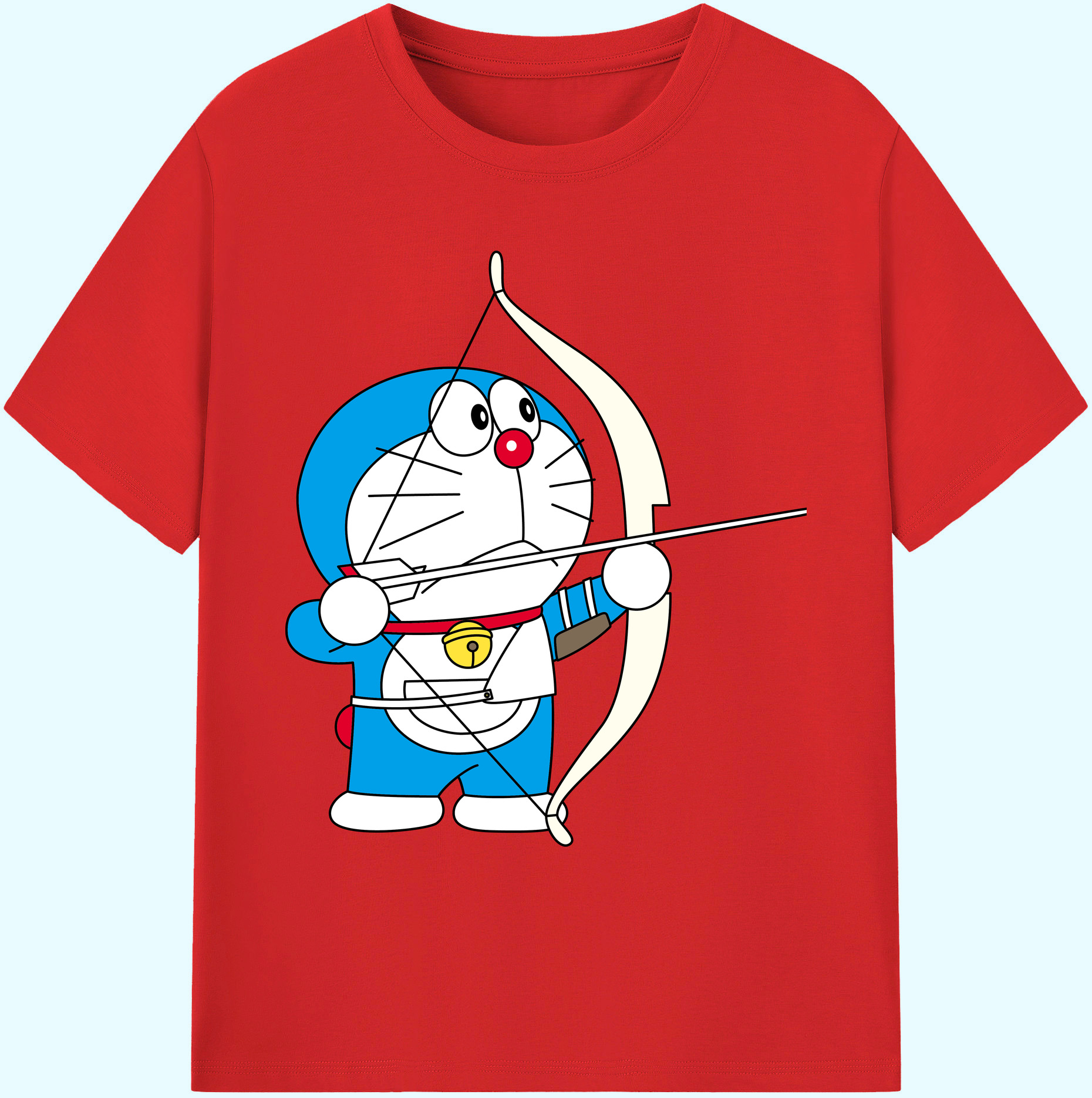 （画像用） ドラえもん Doraemon 綿100％ メンズ半袖Tシャツ｜肌触りやわらか＆通気性