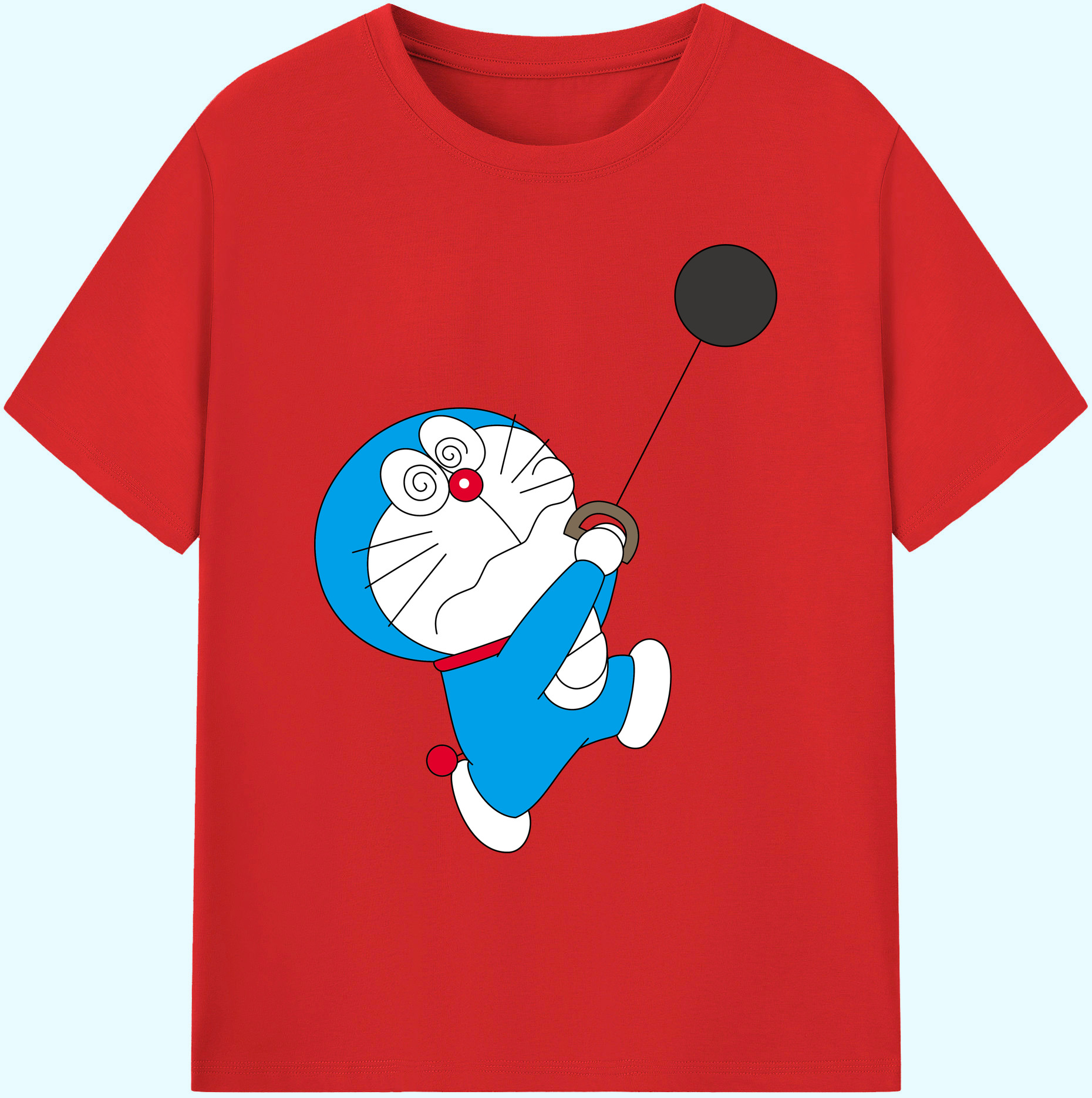 （画像用） ドラえもん Doraemon 綿100％ メンズ半袖Tシャツ｜肌触りやわらか＆通気性