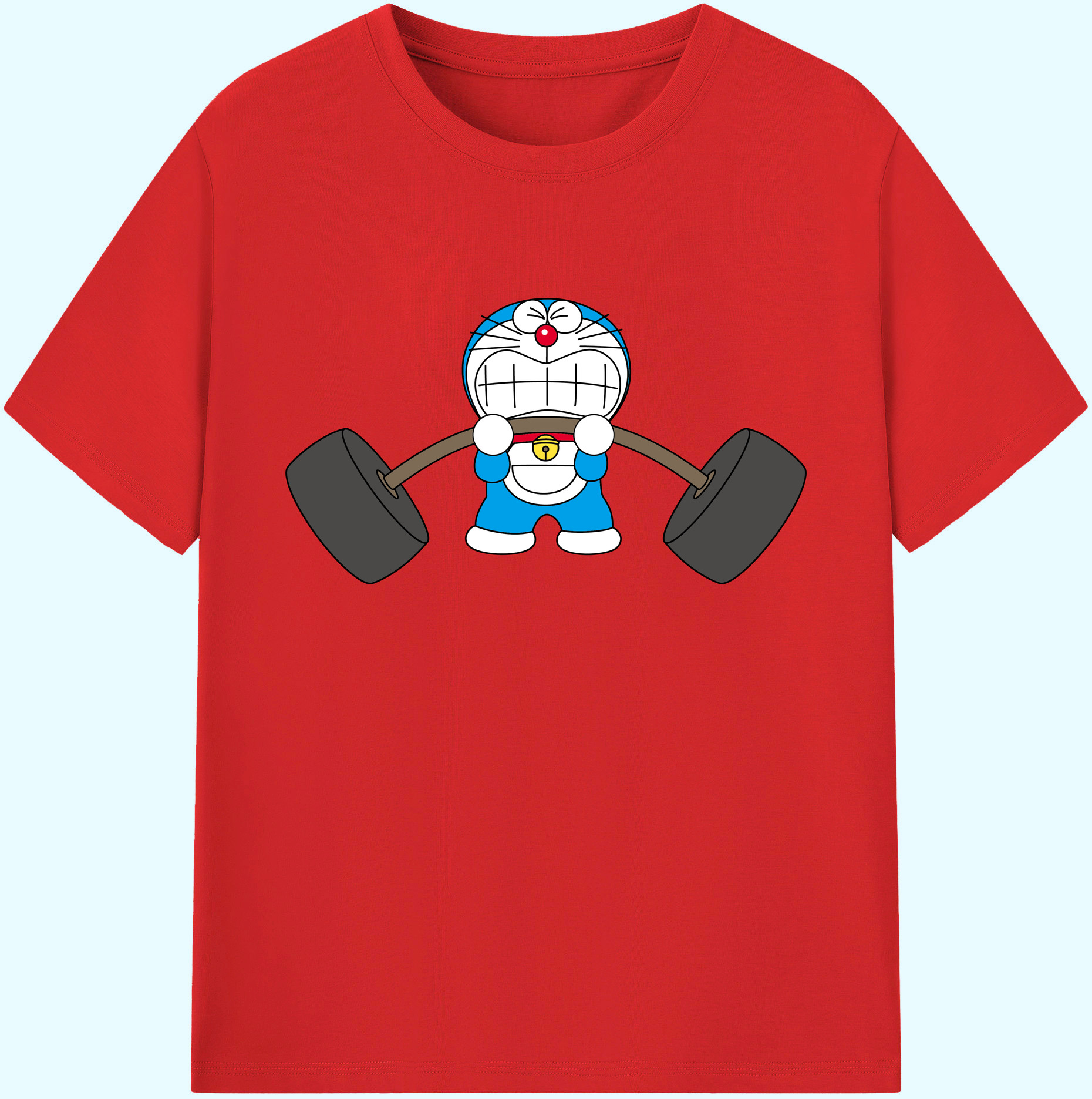 （画像用） ドラえもん Doraemon 綿100％ メンズ半袖Tシャツ｜肌触りやわらか＆通気性