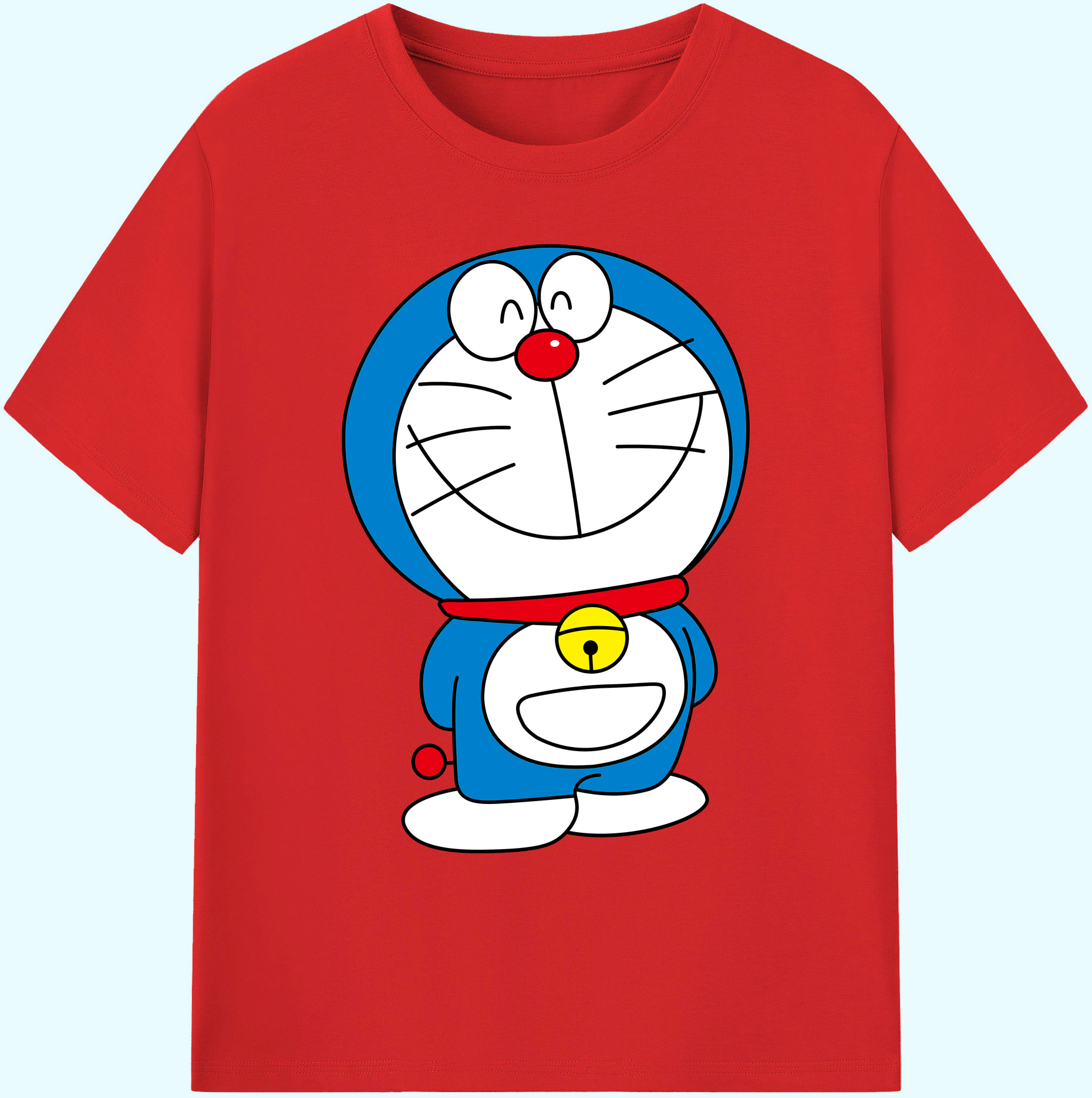 （画像用） ドラえもん Doraemon 綿100％ メンズ半袖Tシャツ｜肌触りやわらか＆通気性