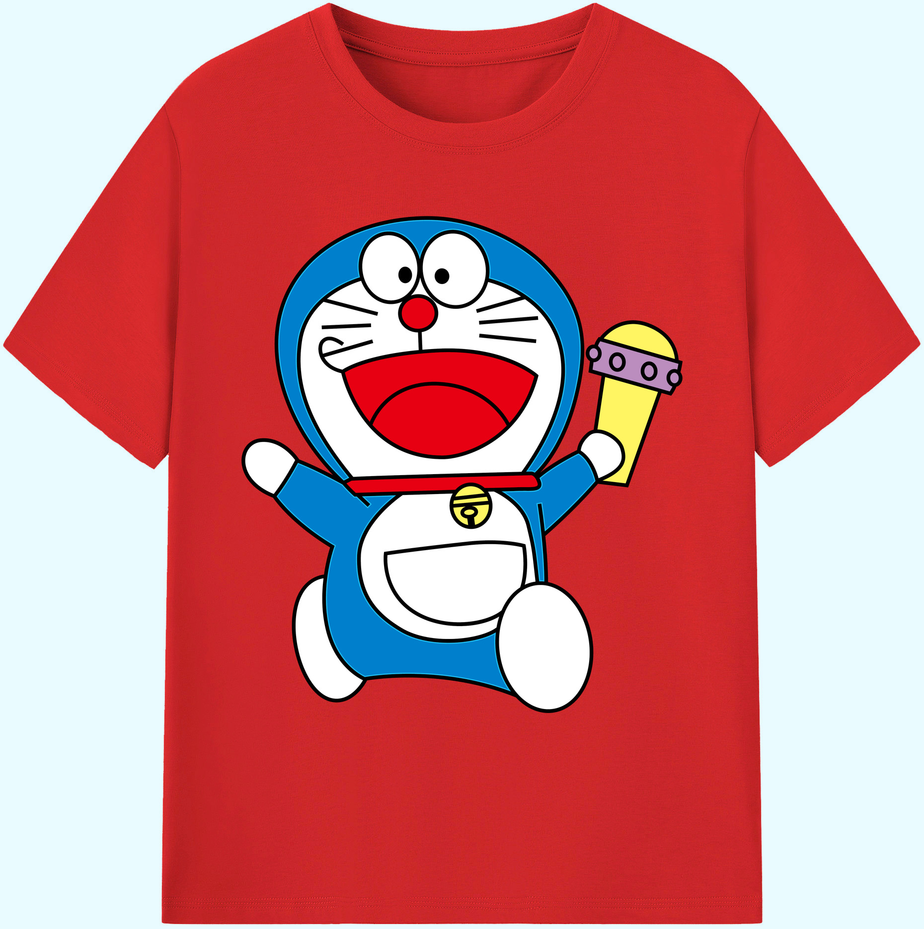 （画像用） ドラえもん Doraemon 綿100％ メンズ半袖Tシャツ｜肌触りやわらか＆通気性