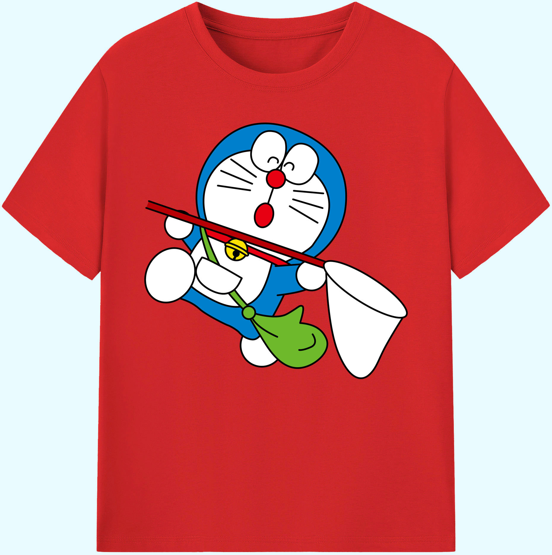 （画像用） ドラえもん Doraemon 綿100％ メンズ半袖Tシャツ｜肌触りやわらか＆通気性