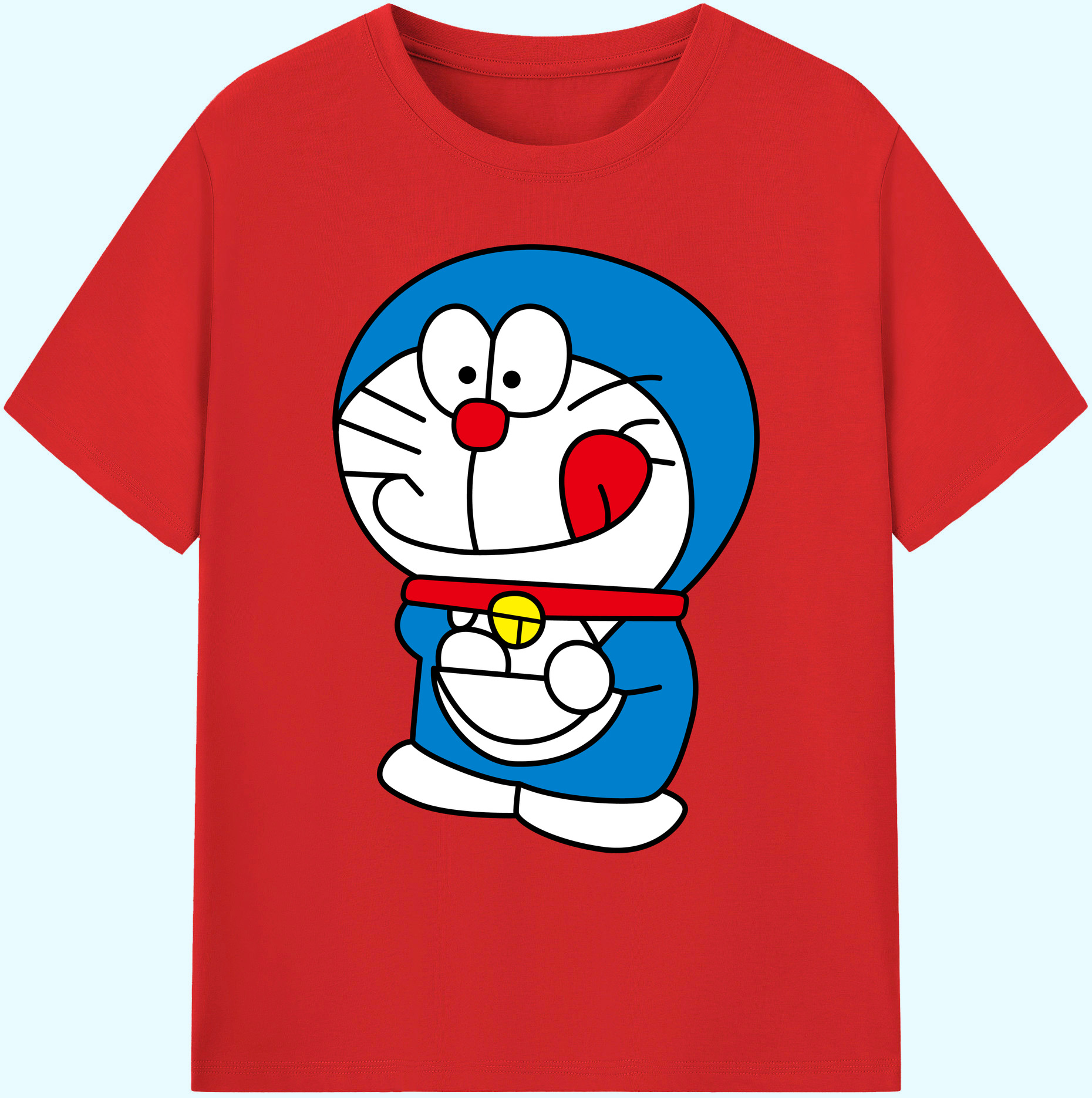 （画像用） ドラえもん Doraemon 綿100％ メンズ半袖Tシャツ｜肌触りやわらか＆通気性