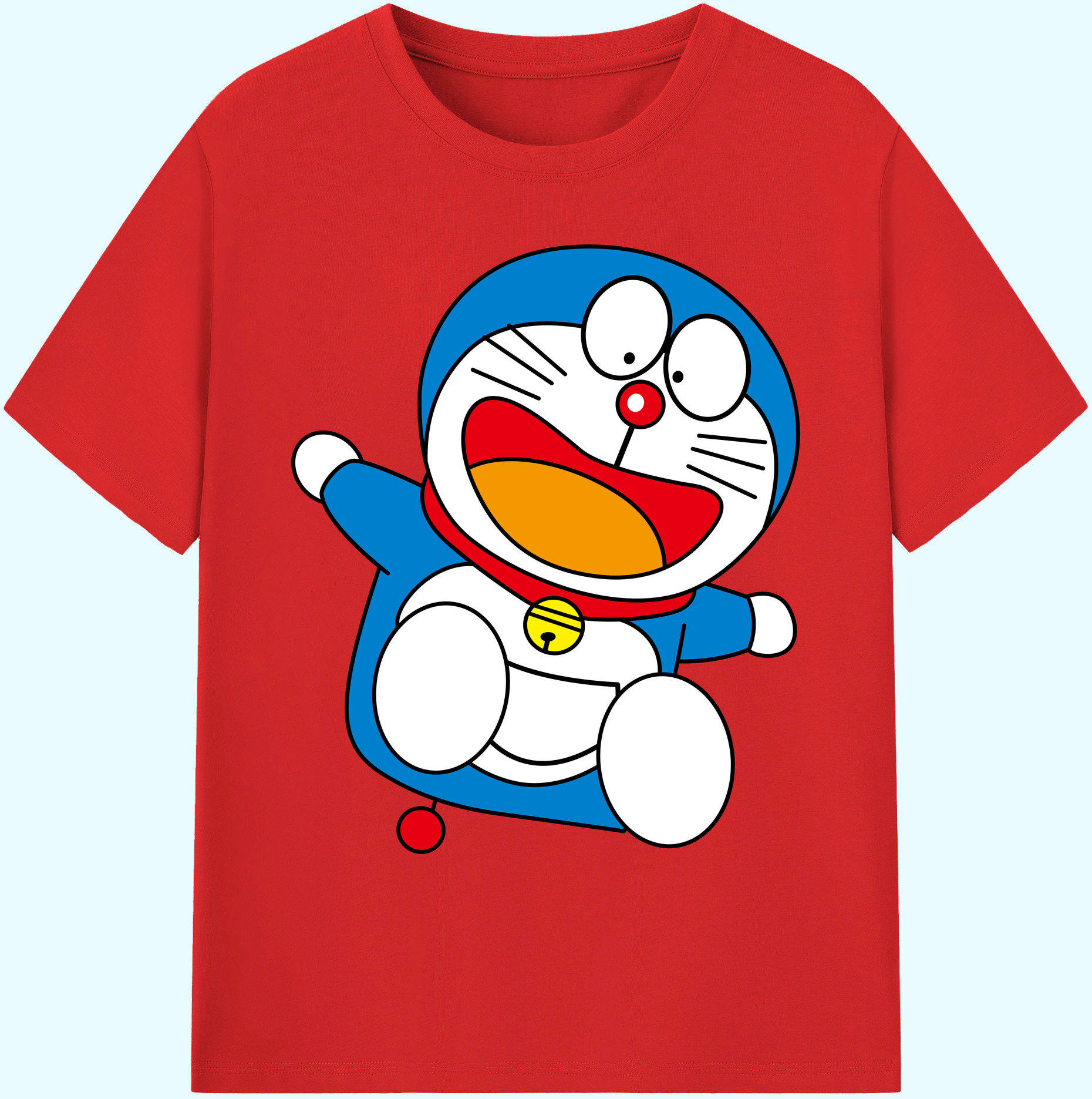 （画像用） ドラえもん Doraemon 綿100％ メンズ半袖Tシャツ｜肌触りやわらか＆通気性