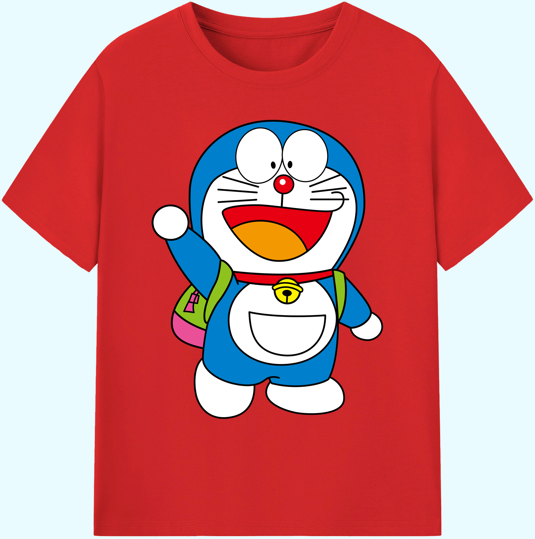 （画像用） ドラえもん Doraemon 綿100％ メンズ半袖Tシャツ｜肌触りやわらか＆通気性