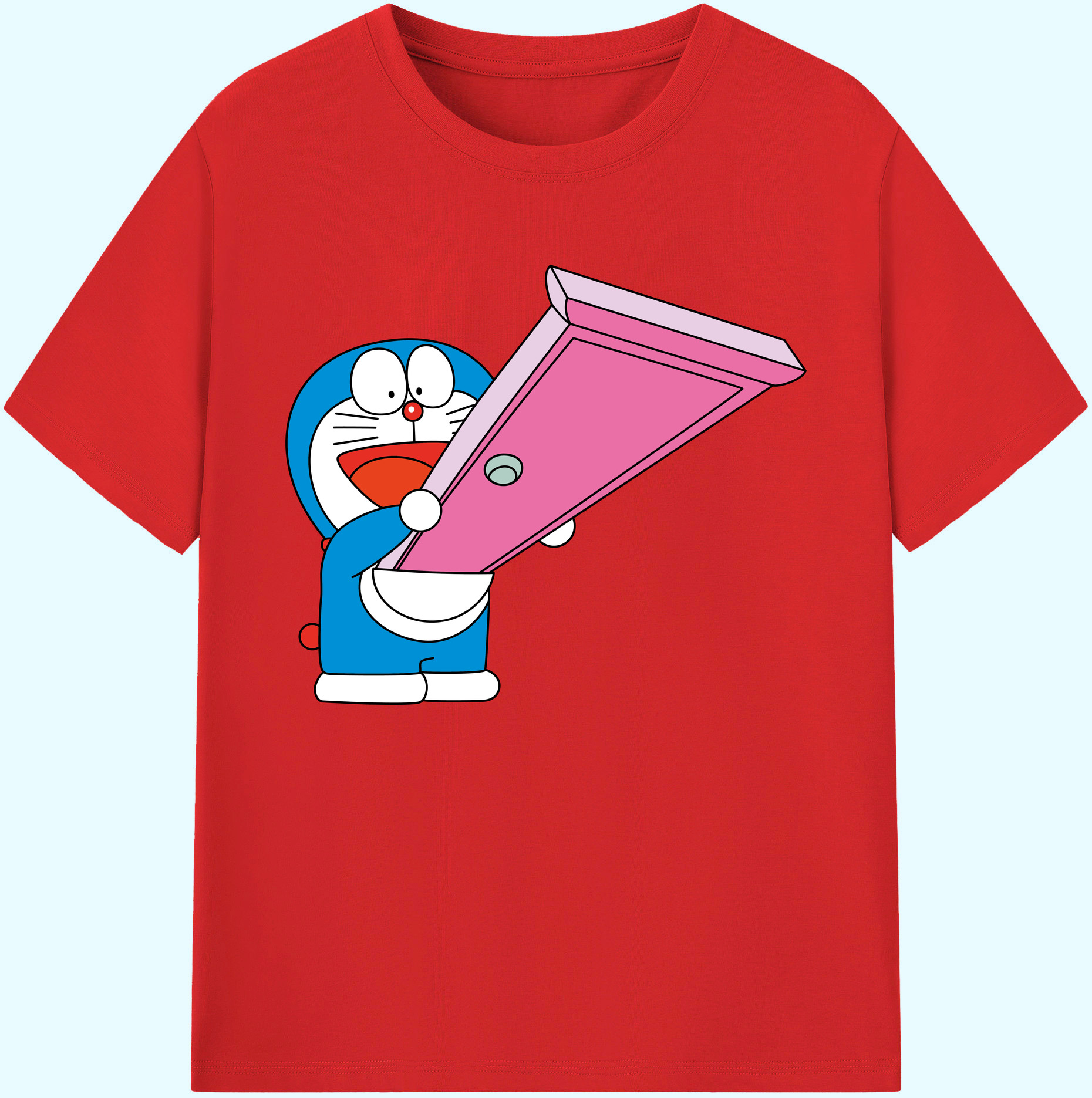 （画像用） ドラえもん Doraemon 綿100％ メンズ半袖Tシャツ｜肌触りやわらか＆通気性