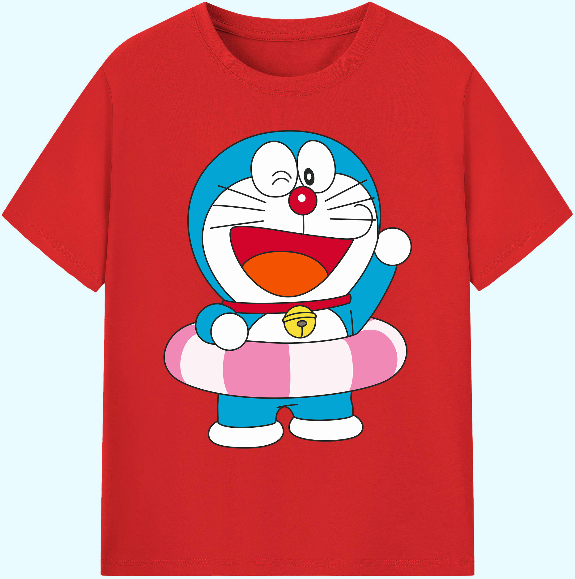 （画像用） ドラえもん Doraemon 綿100％ メンズ半袖Tシャツ｜肌触りやわらか＆通気性