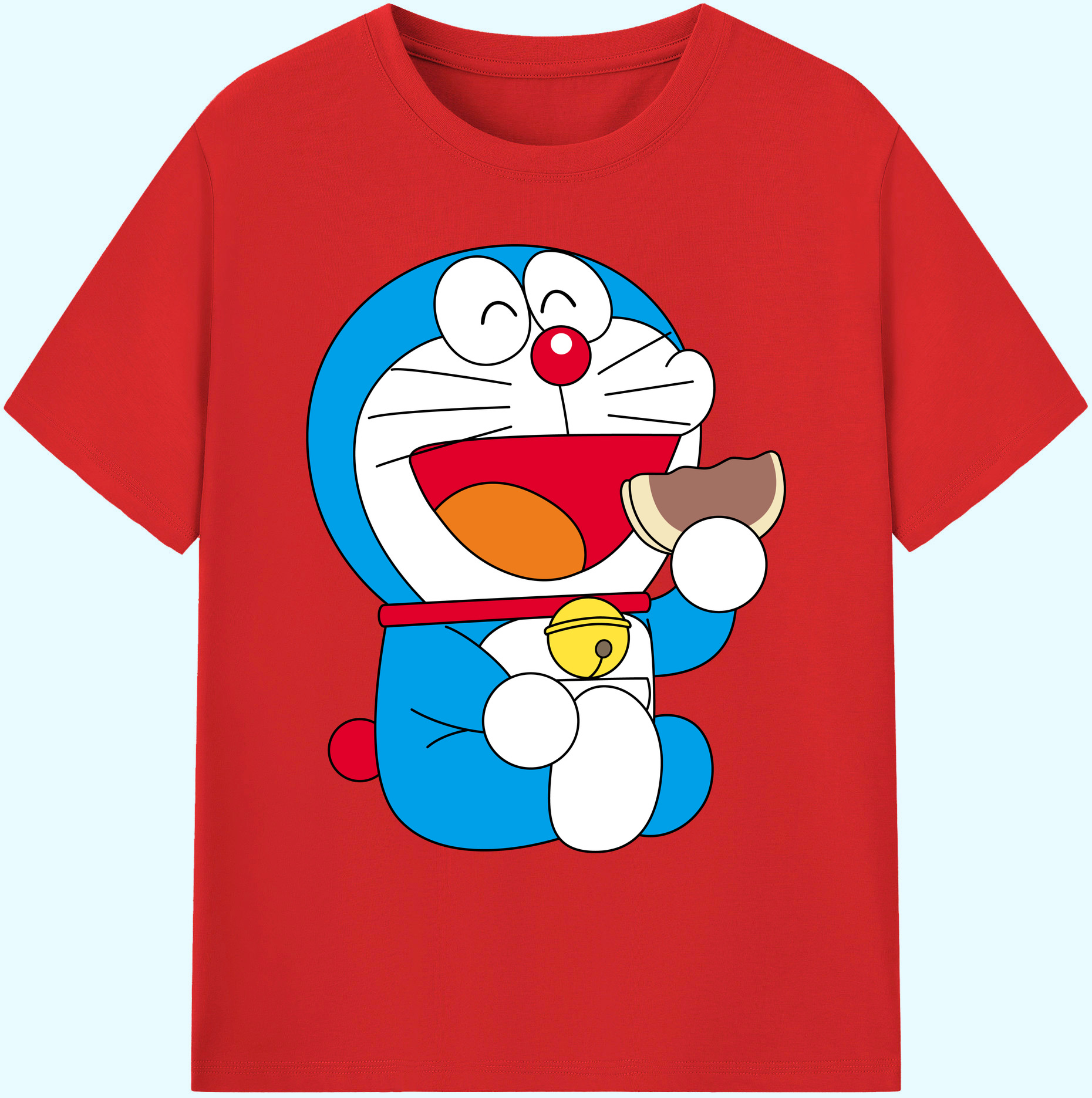 （画像用） ドラえもん Doraemon 綿100％ メンズ半袖Tシャツ｜肌触りやわらか＆通気性