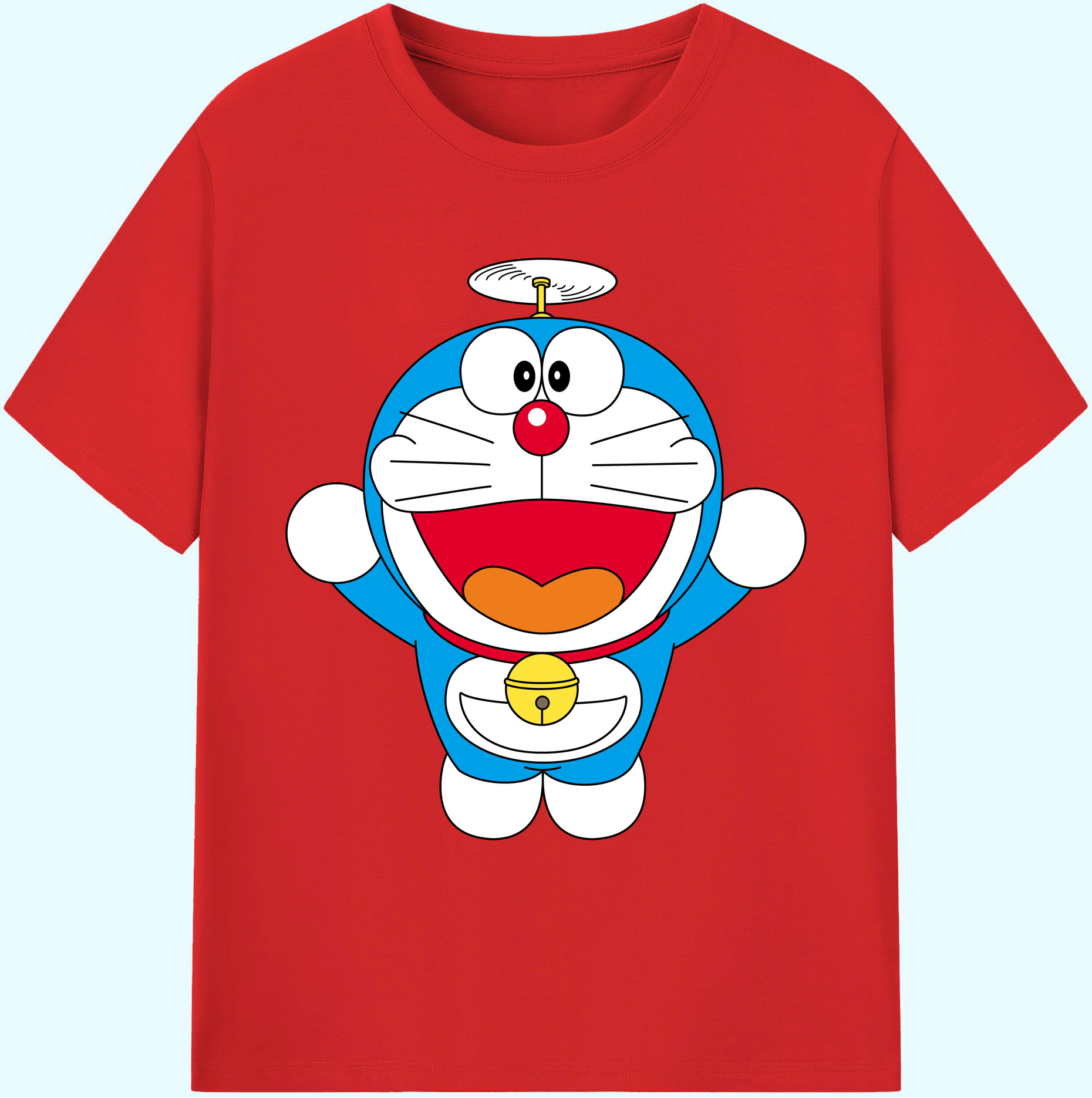 （画像用） ドラえもん Doraemon 綿100％ メンズ半袖Tシャツ｜肌触りやわらか＆通気性