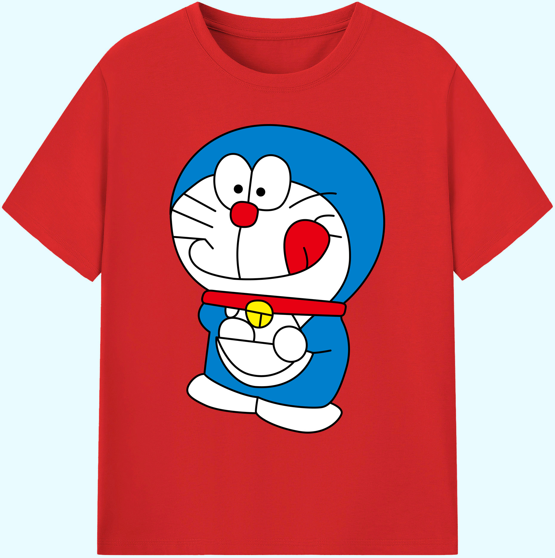 （画像用） ドラえもん Doraemon 綿100％ メンズ半袖Tシャツ｜肌触りやわらか＆通気性