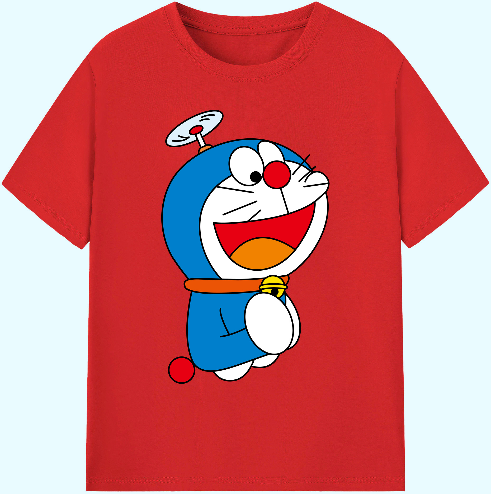 （画像用） ドラえもん Doraemon 綿100％ メンズ半袖Tシャツ｜肌触りやわらか＆通気性