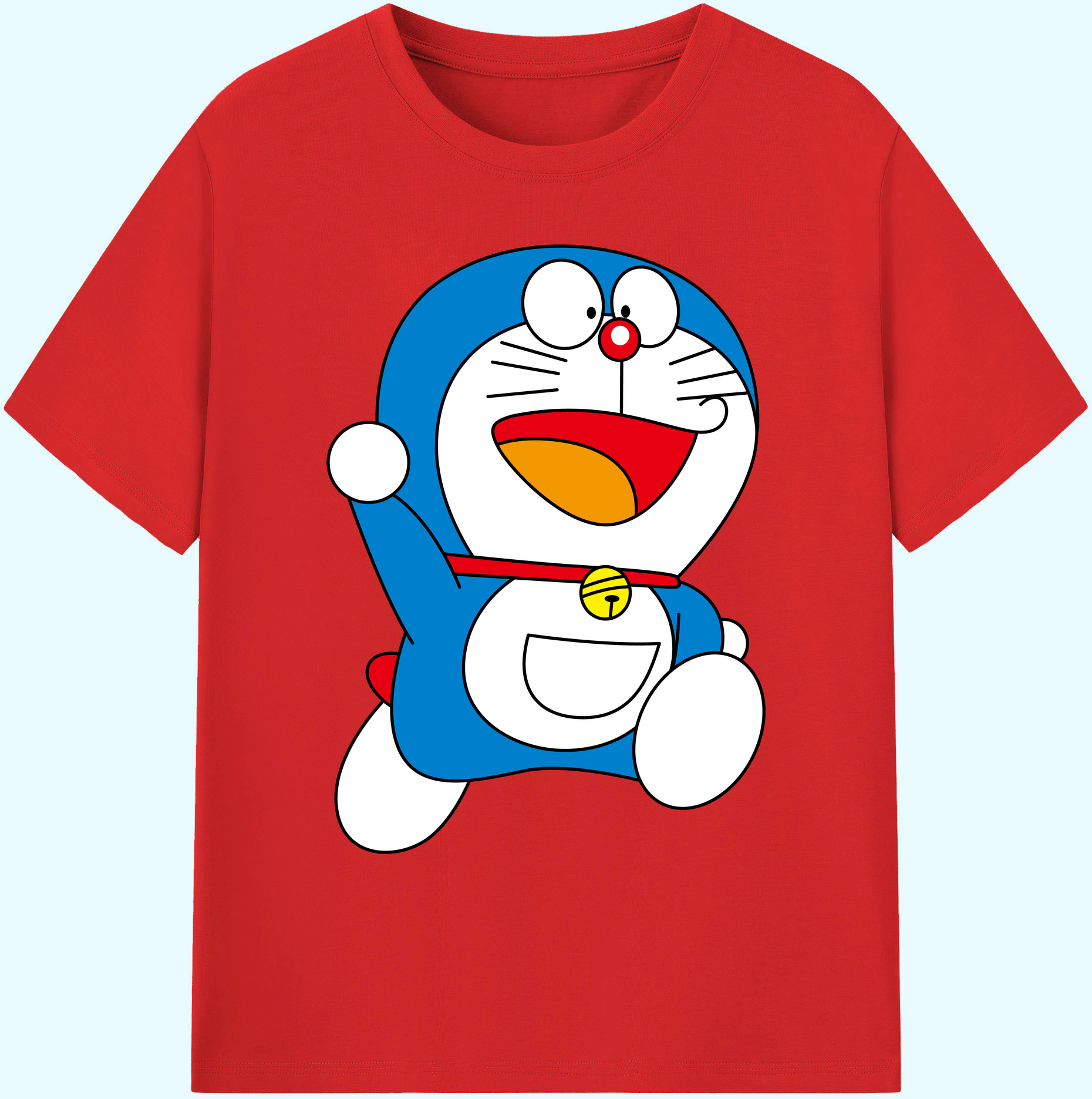 （画像用） ドラえもん Doraemon 綿100％ メンズ半袖Tシャツ｜肌触りやわらか＆通気性