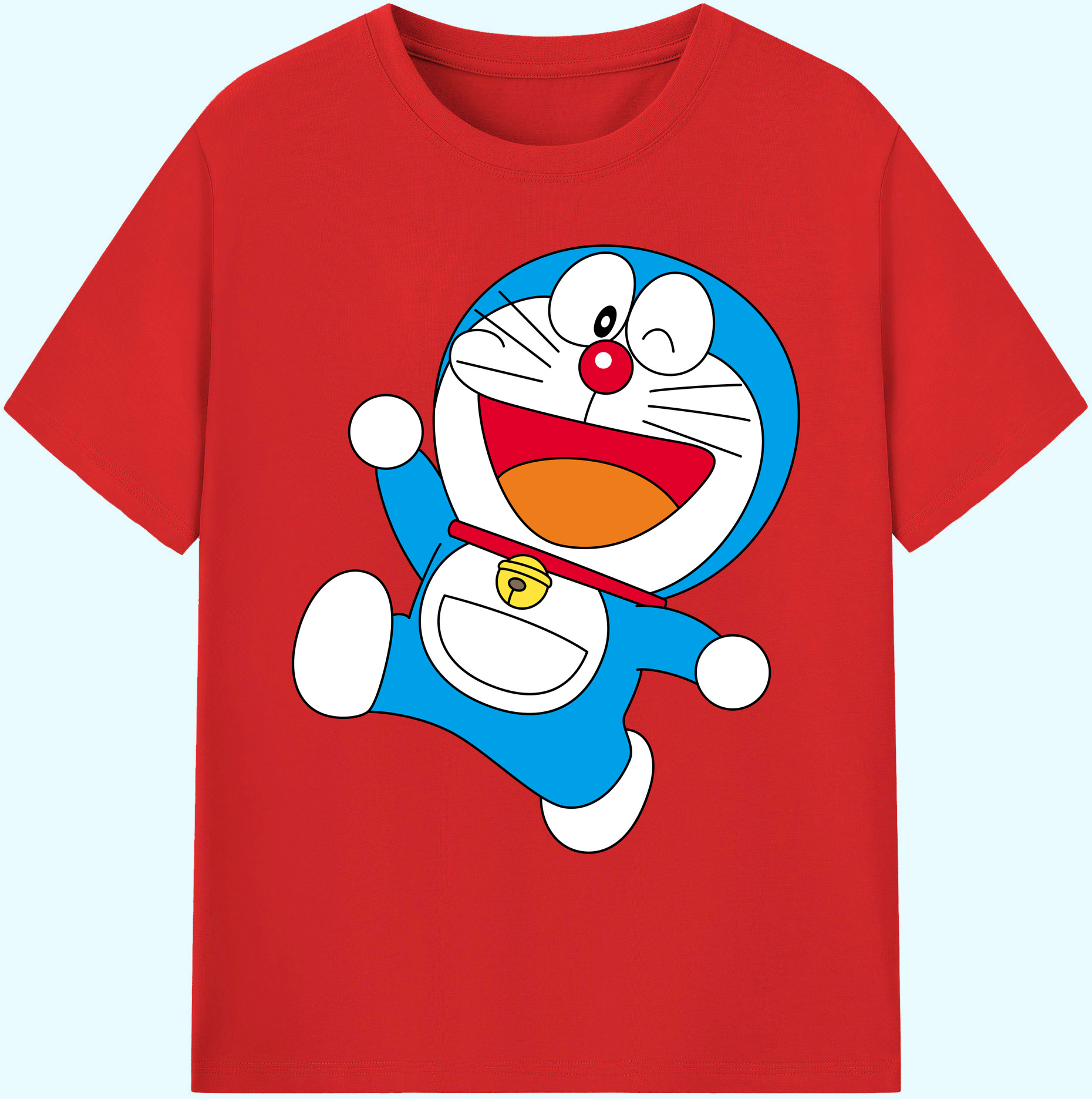 （画像用） ドラえもん Doraemon 綿100％ メンズ半袖Tシャツ｜肌触りやわらか＆通気性