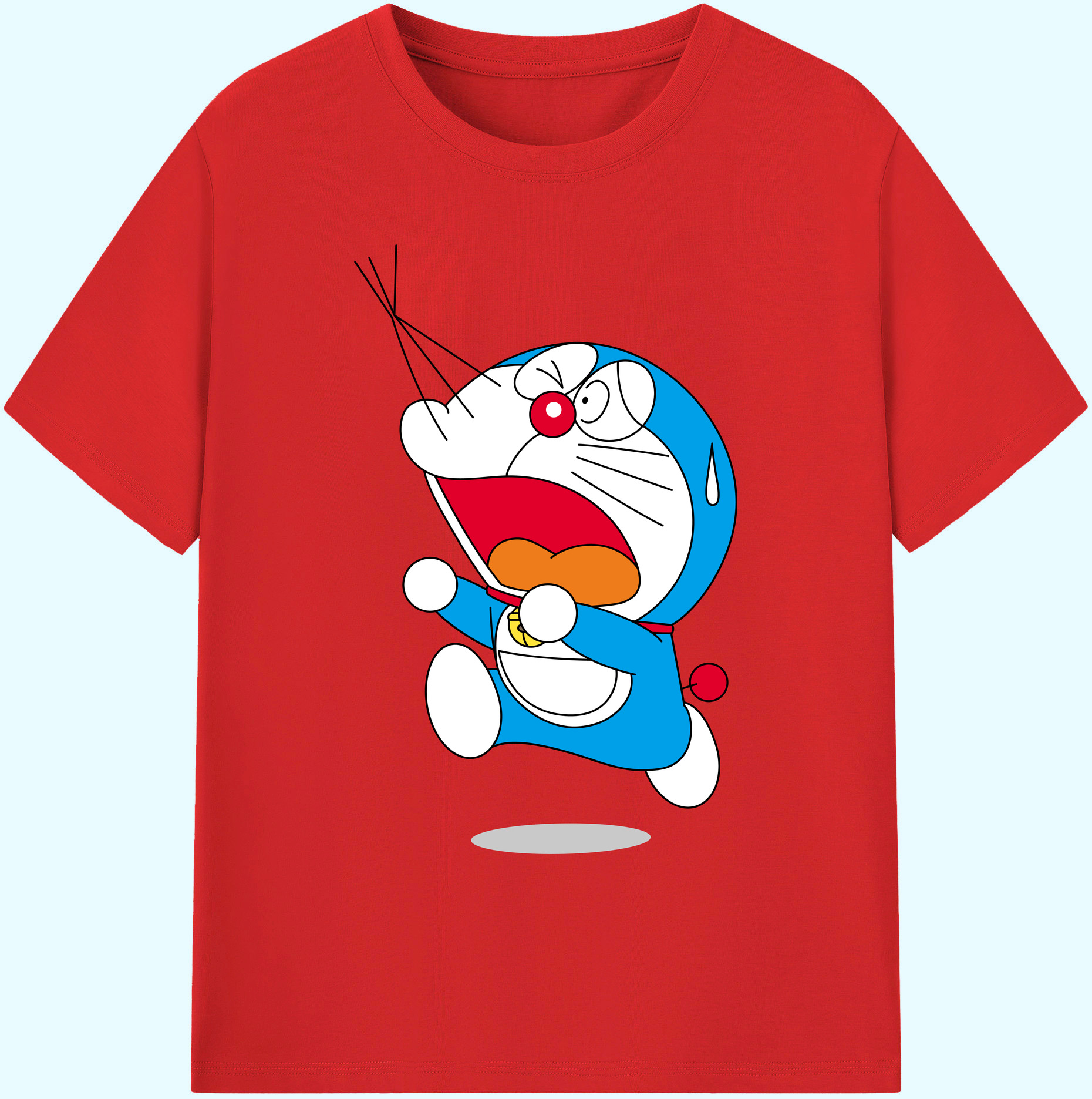 （画像用） ドラえもん Doraemon 綿100％ メンズ半袖Tシャツ｜肌触りやわらか＆通気性