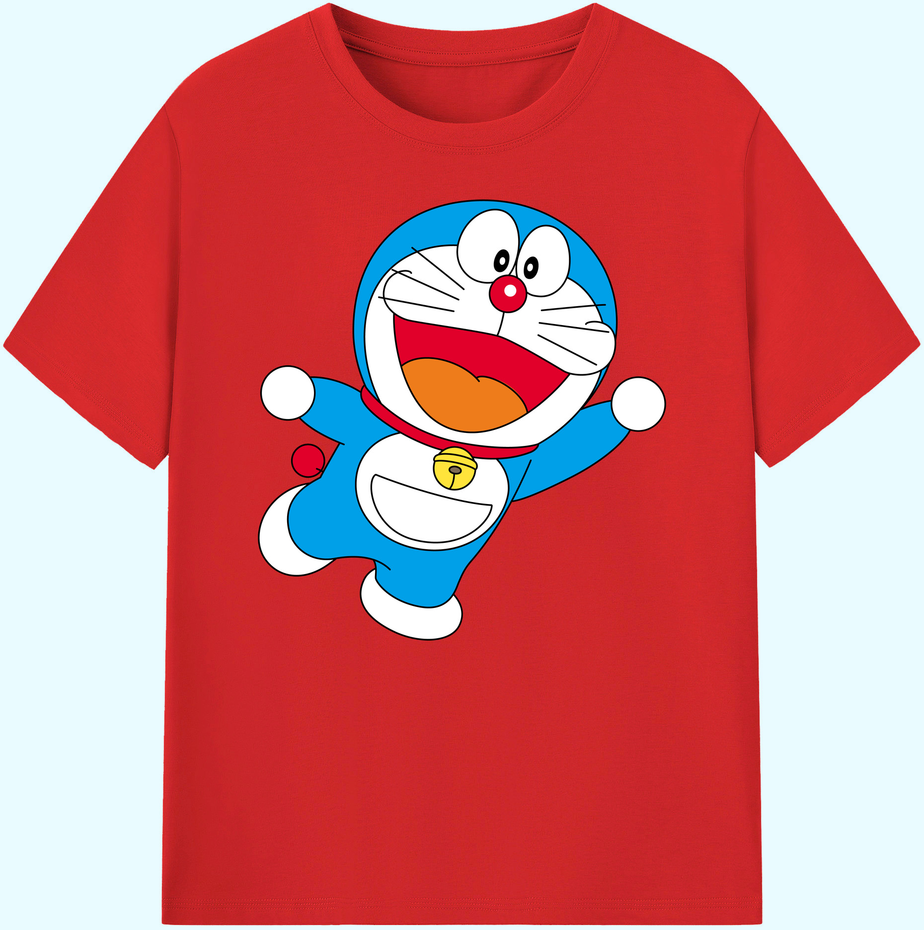 （画像用） ドラえもん Doraemon 綿100％ メンズ半袖Tシャツ｜肌触りやわらか＆通気性