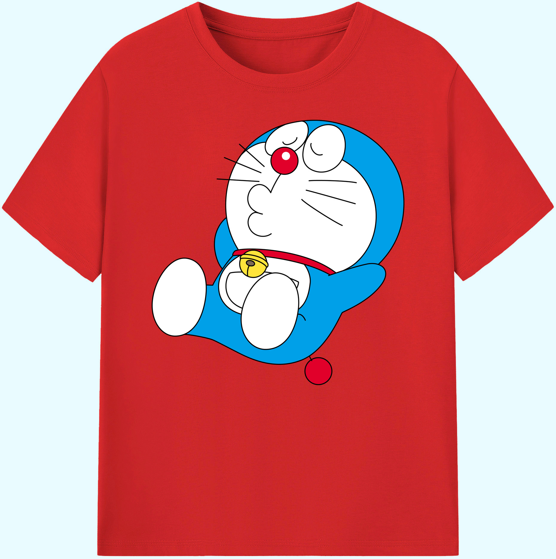 （画像用） ドラえもん Doraemon 綿100％ メンズ半袖Tシャツ｜肌触りやわらか＆通気性