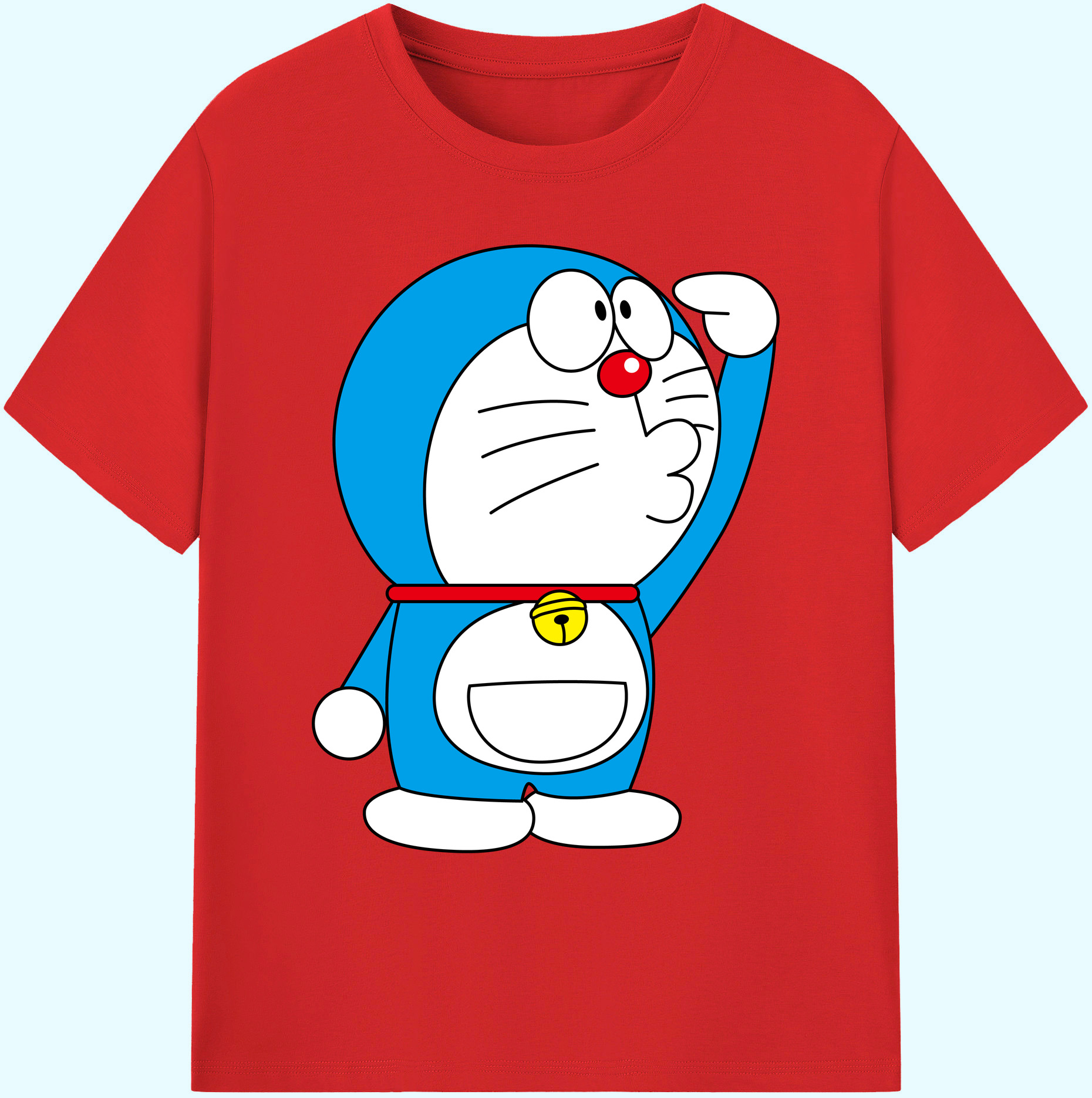 （画像用） ドラえもん Doraemon 綿100％ メンズ半袖Tシャツ｜肌触りやわらか＆通気性