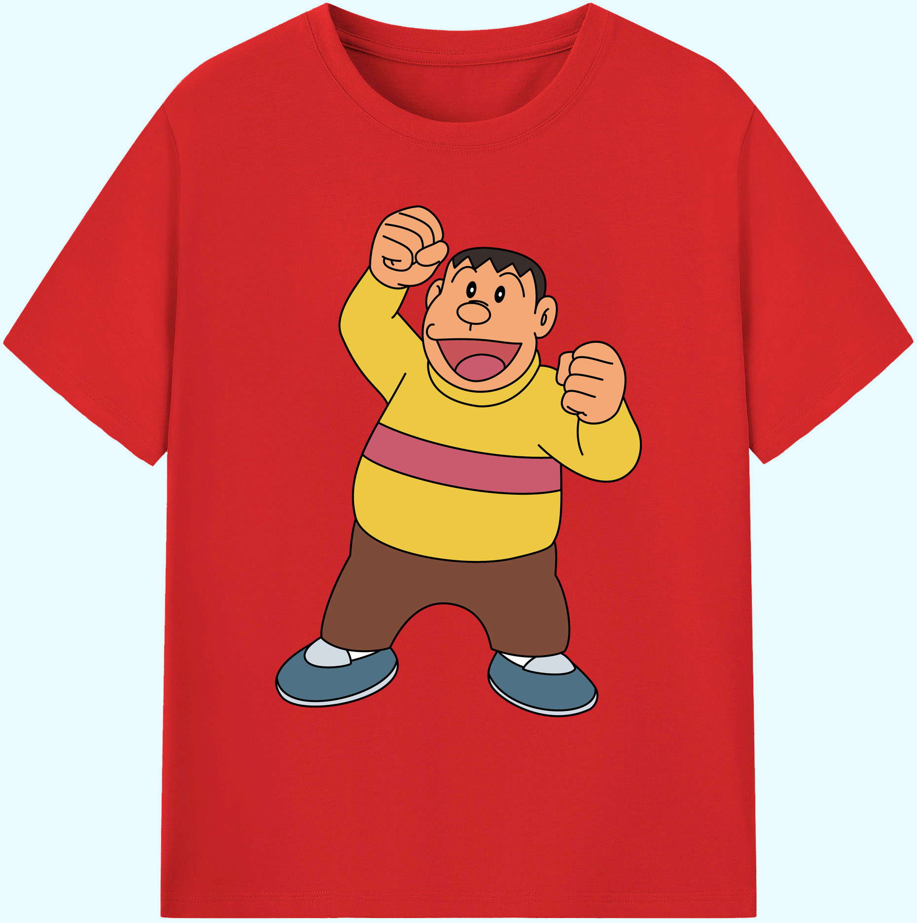 （画像用） ドラえもん 剛田武 Doraemon Gouta Takeshi 綿100％ メンズ半袖Tシャツ｜肌触りやわらか＆通気性