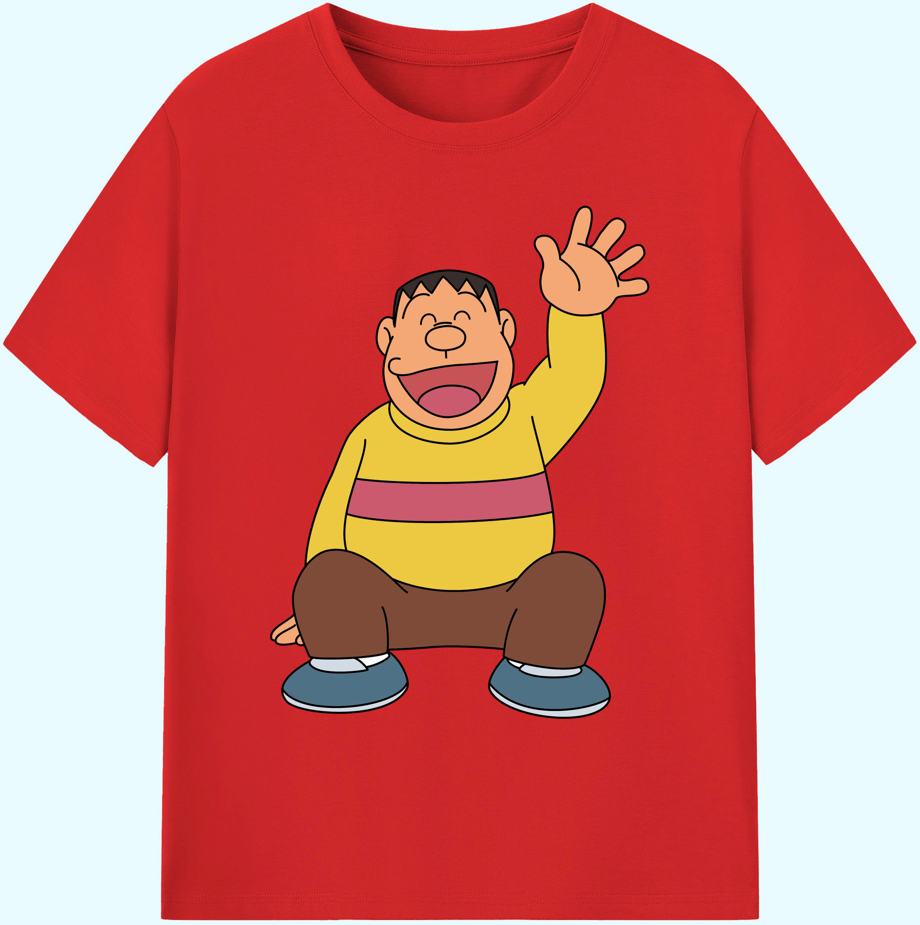 （画像用） ドラえもん 剛田武 Doraemon Gouta Takeshi 綿100％ メンズ半袖Tシャツ｜肌触りやわらか＆通気性