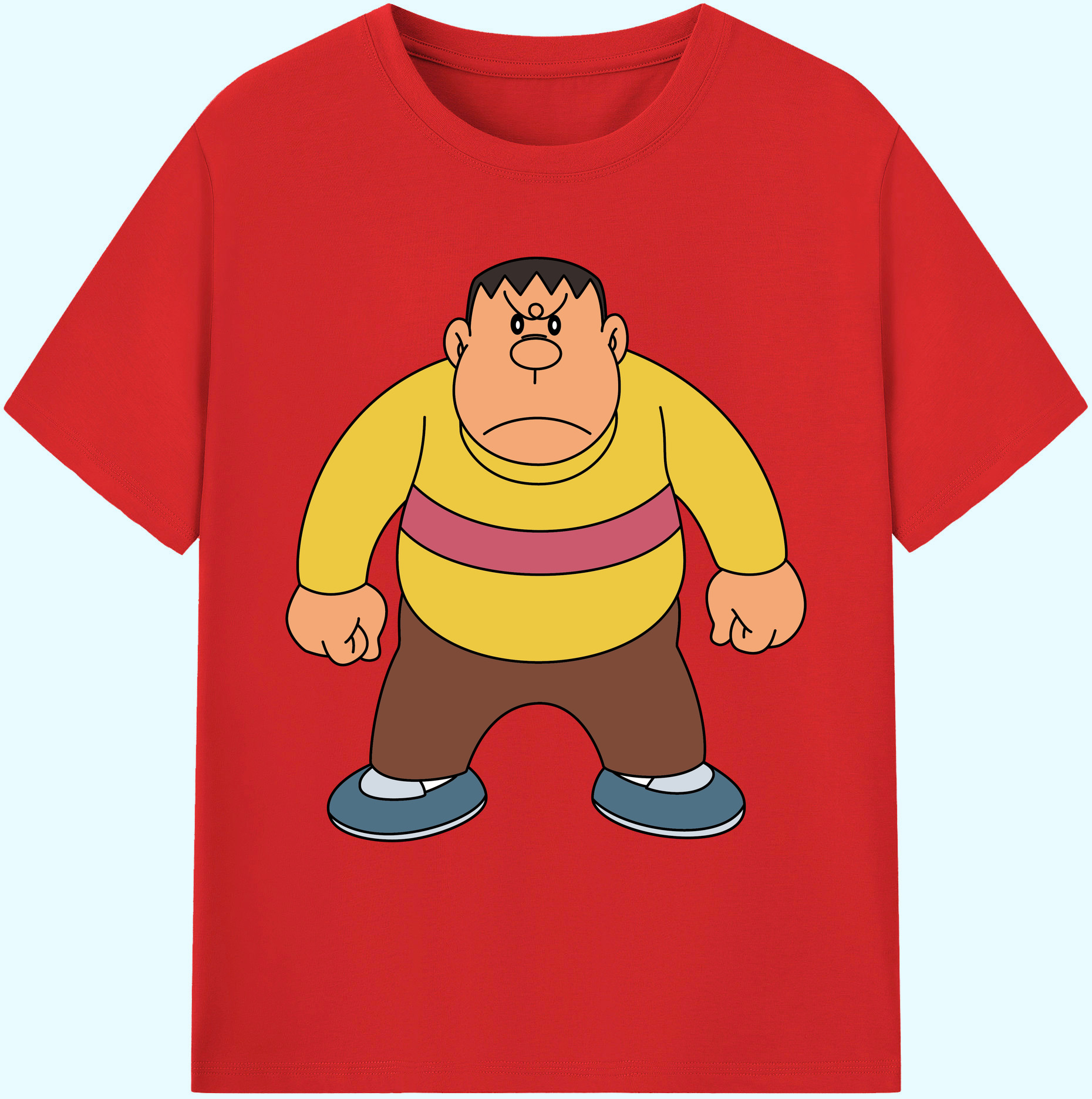 （画像用） ドラえもん 剛田武 Doraemon Gouta Takeshi 綿100％ メンズ半袖Tシャツ｜肌触りやわらか＆通気性