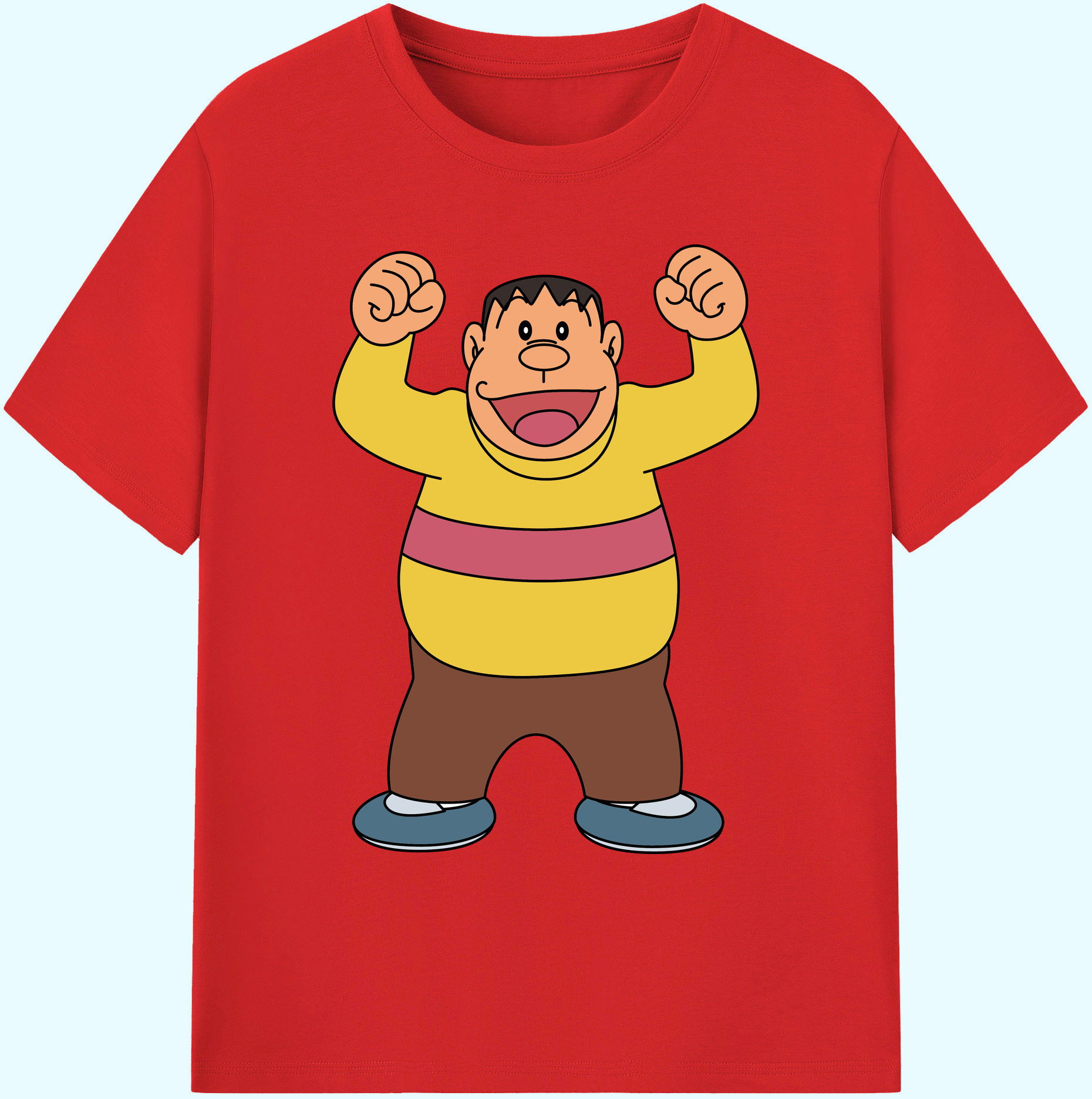 （画像用） ドラえもん 剛田武 Doraemon Gouta Takeshi 綿100％ メンズ半袖Tシャツ｜肌触りやわらか＆通気性