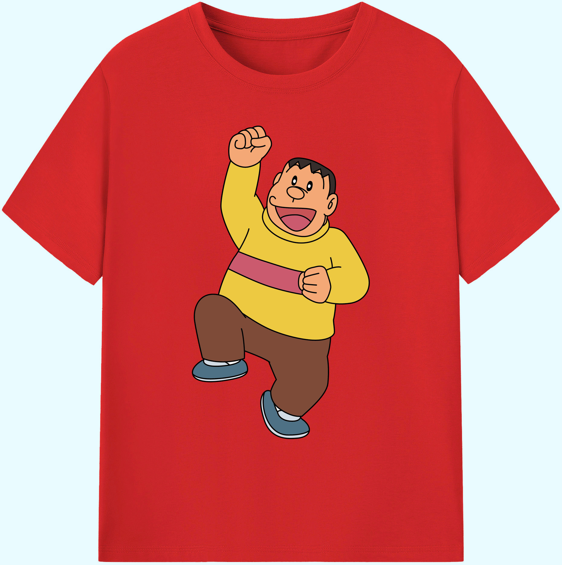 （画像用） ドラえもん 剛田武 Doraemon Gouta Takeshi 綿100％ メンズ半袖Tシャツ｜肌触りやわらか＆通気性