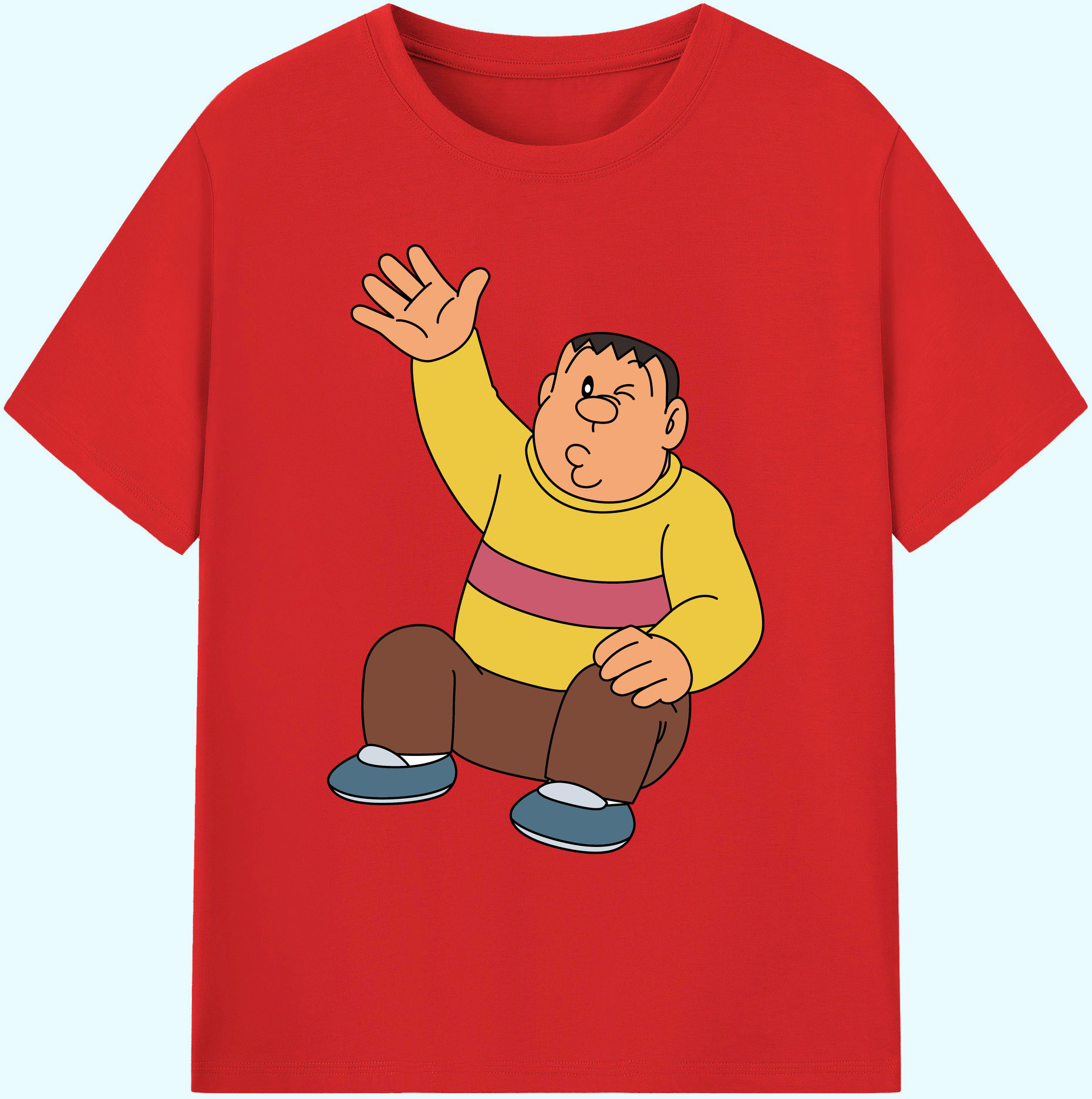 （画像用） ドラえもん 剛田武 Doraemon Gouta Takeshi 綿100％ メンズ半袖Tシャツ｜肌触りやわらか＆通気性