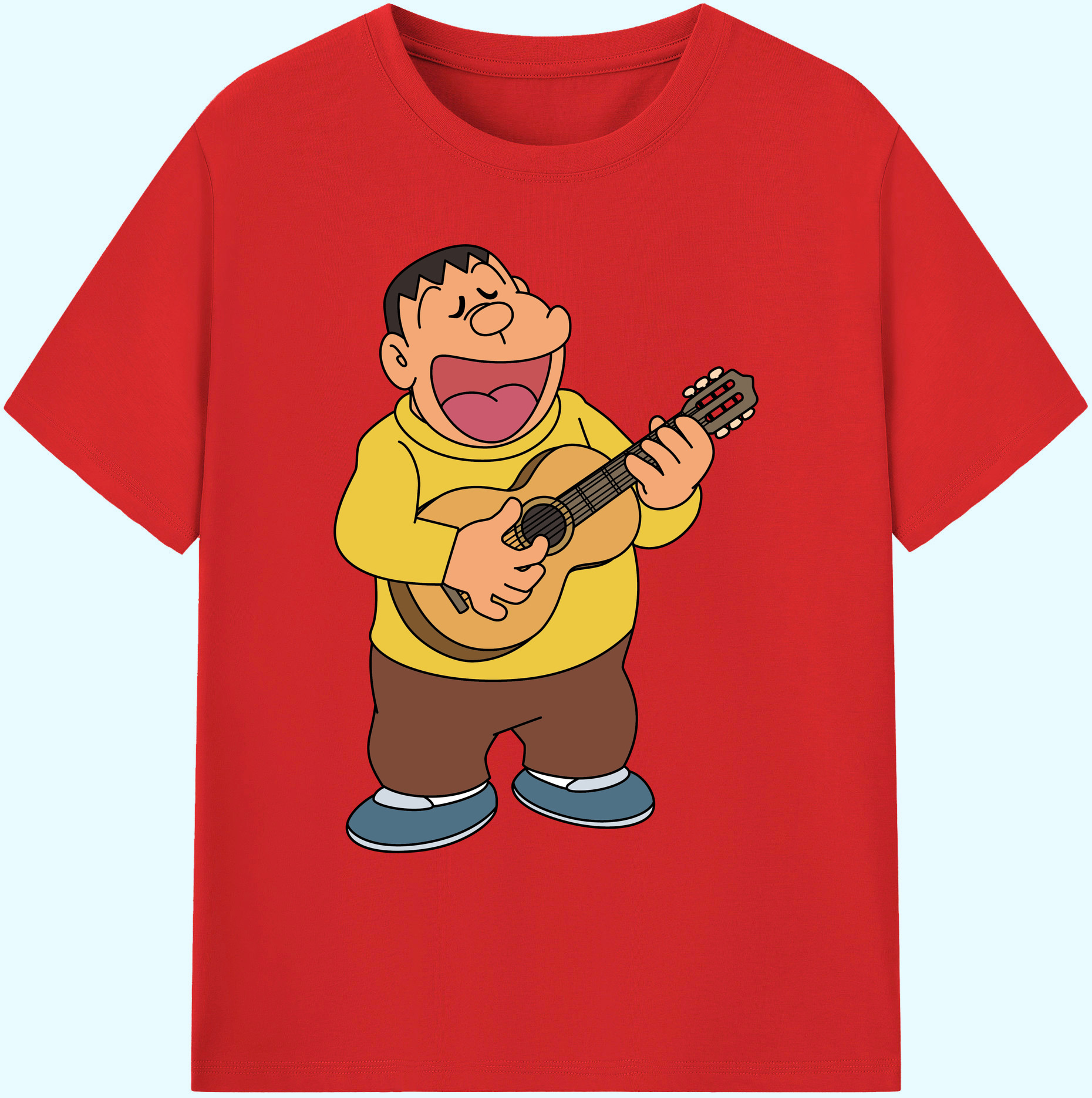 （画像用） ドラえもん 剛田武 Doraemon Gouta Takeshi 綿100％ メンズ半袖Tシャツ｜肌触りやわらか＆通気性