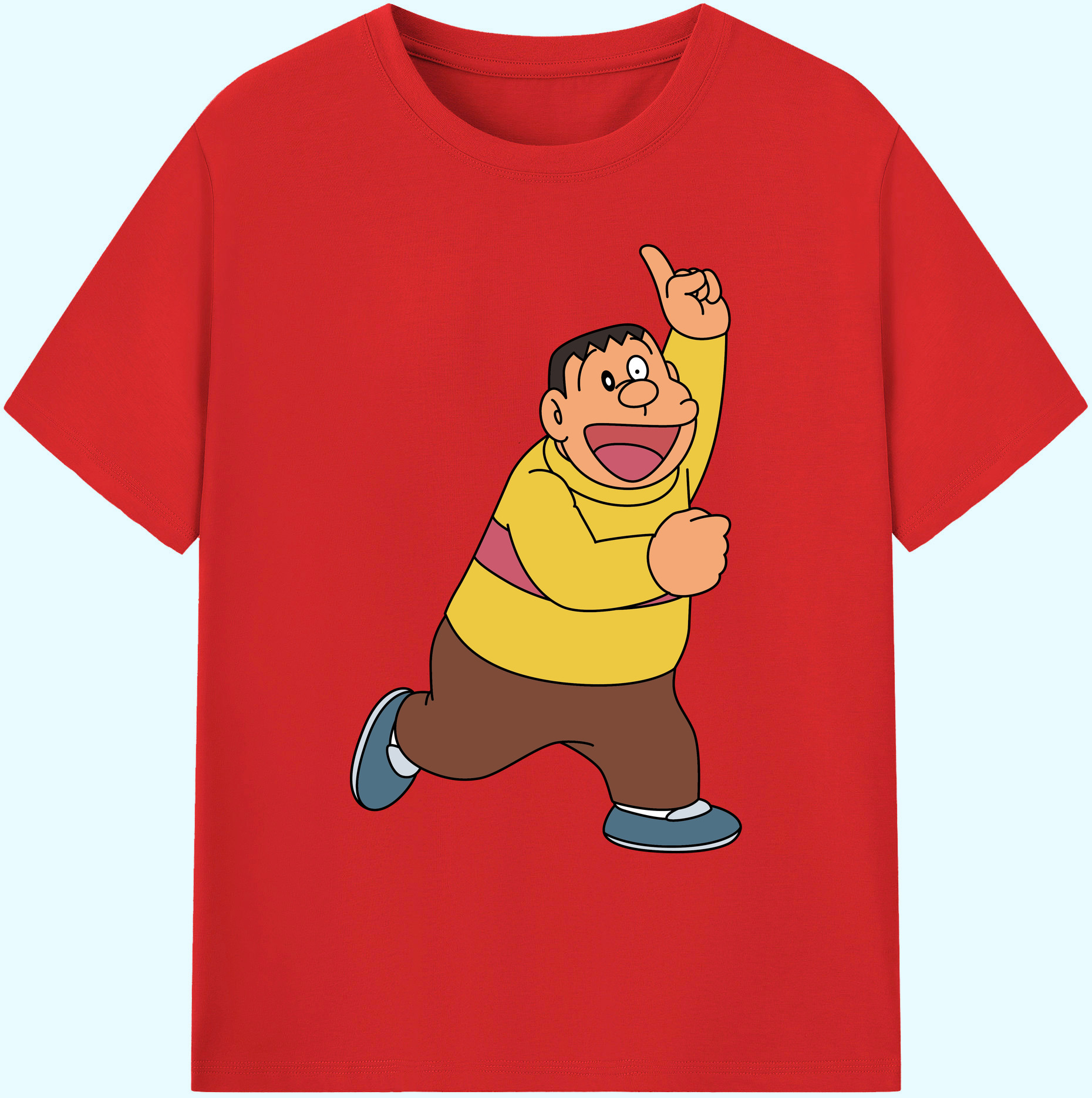 （画像用） ドラえもん 剛田武 Doraemon Gouta Takeshi 綿100％ メンズ半袖Tシャツ｜肌触りやわらか＆通気性