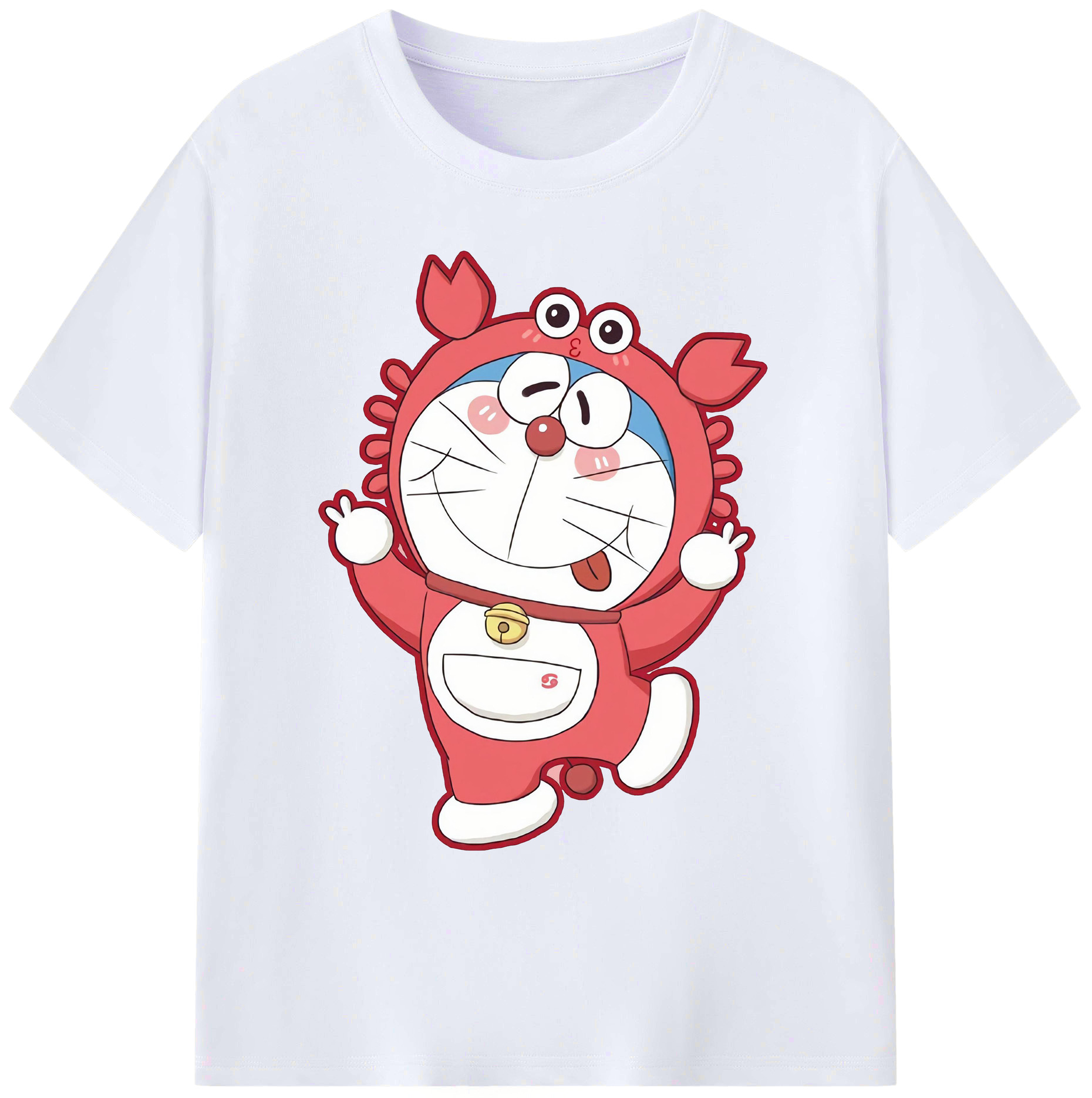 （画像用） ドラえもん Doraemon 綿100％ メンズ半袖Tシャツ｜肌触りやわらか＆通気性
