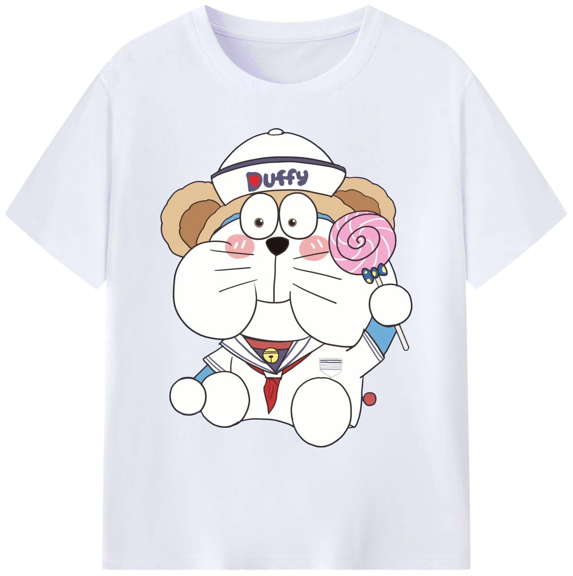 （画像用） ドラえもん Doraemon 綿100％ メンズ半袖Tシャツ｜肌触りやわらか＆通気性